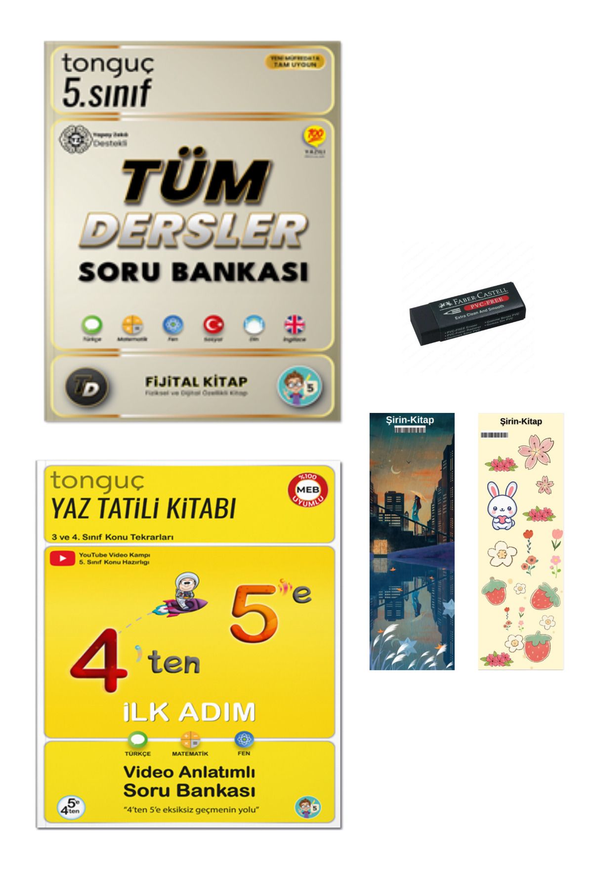 Tonguç Yayınları 4'ten 5'e Hazırlık Kitabı ve 5. Sınıf Tüm Dersler Soru Bankası