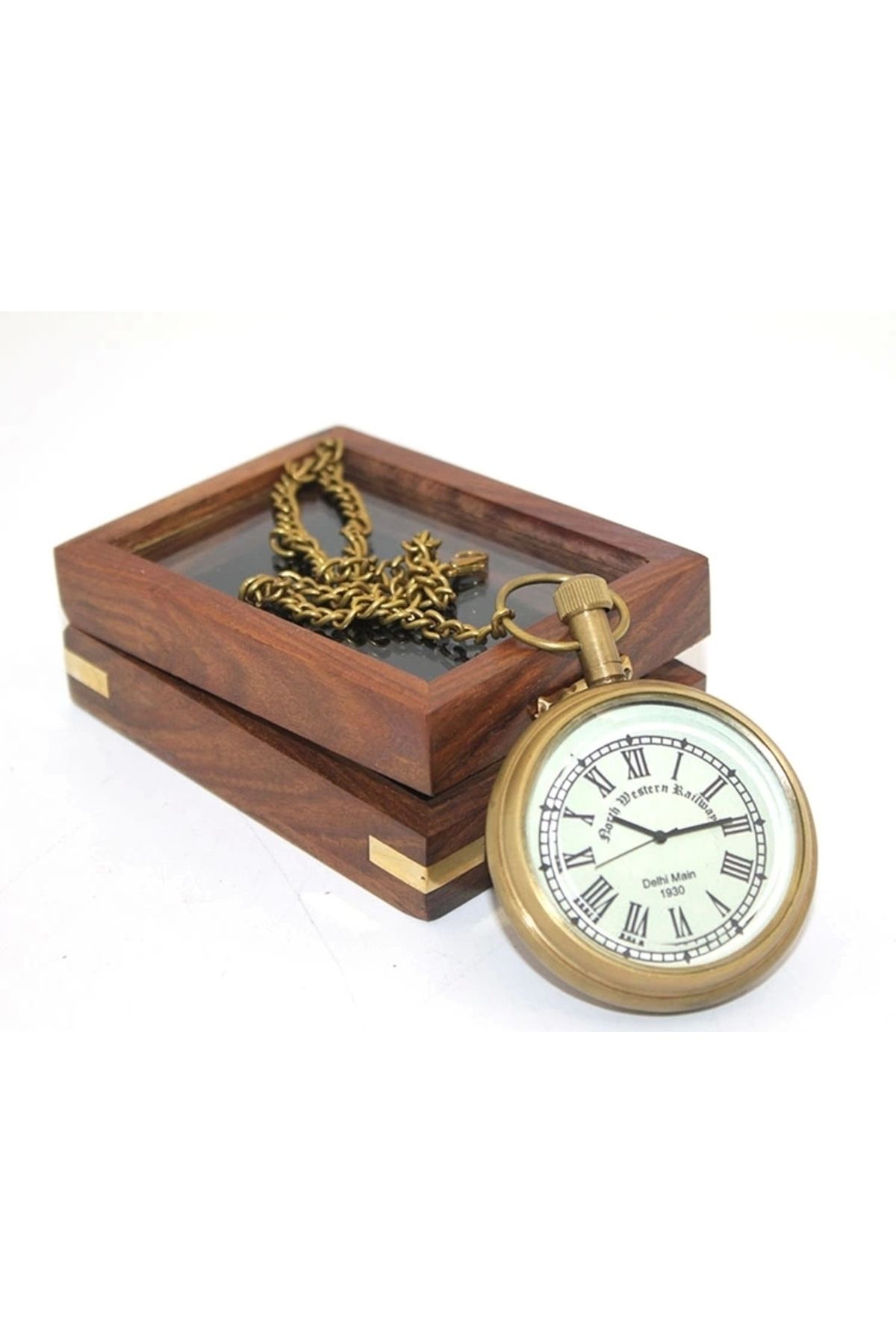 shop Ahşap Kutulu Köstekli Saat Nı4313a