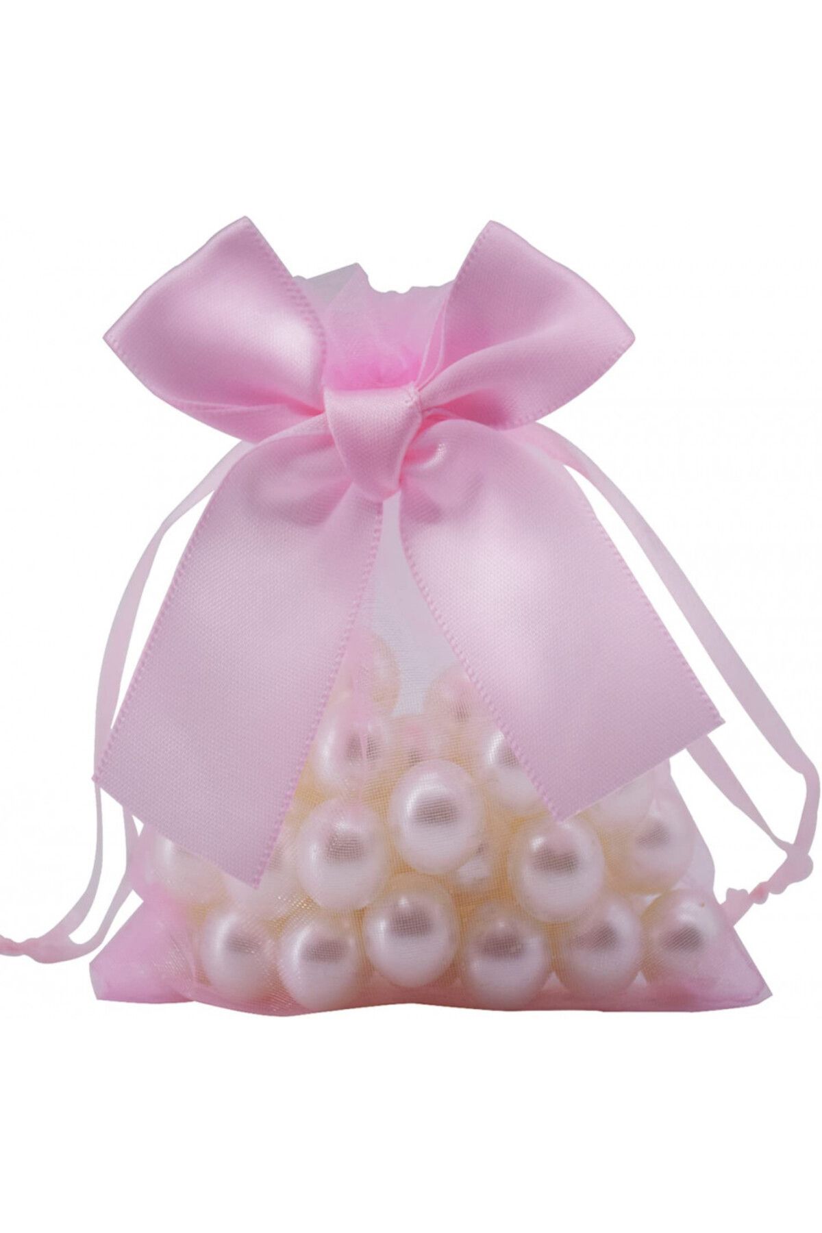 Creahaus Set De 20 De Pungi Cadou Creahaus Cu Perle, Textil/plastic, Roz, 7 X 9 Cm - One Size