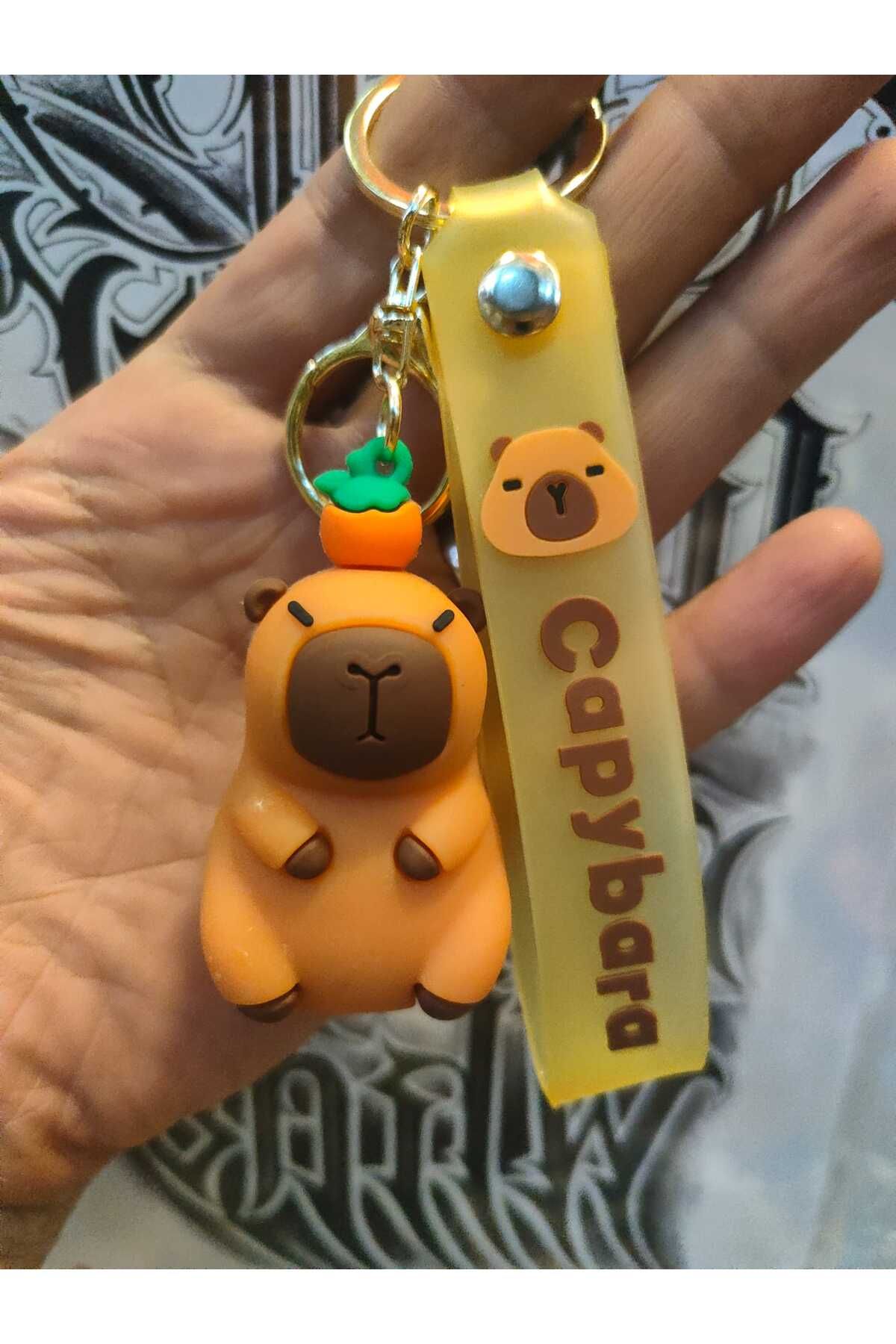 FG KONNİCHİWA Capybara Anahtarlık Süper Sevimli Yaratıcı Capybara Anahtarlık, Komik Bebek Capibara Kol Anahtarlık