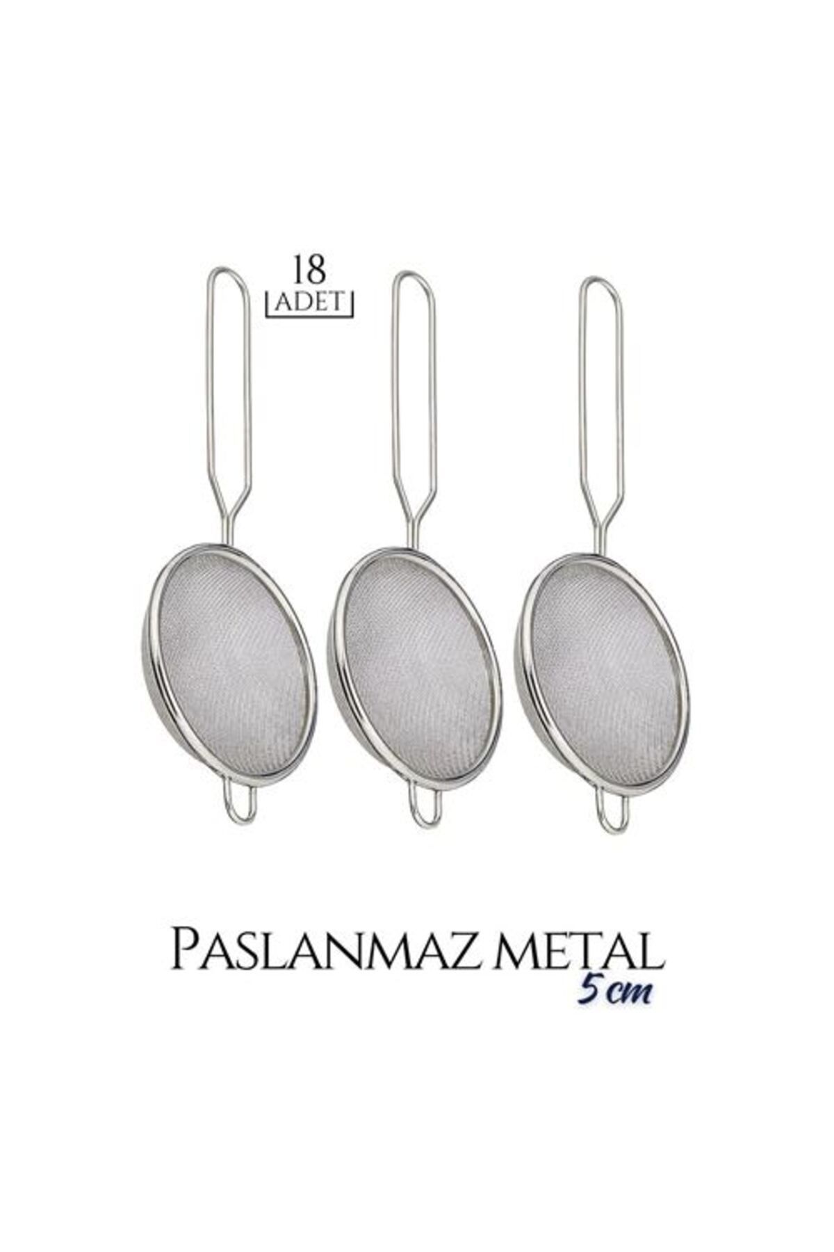 teknotrust 3'lü Metal Çay Süzgeci Seti, Dayanıklı ve Şık Tasarım