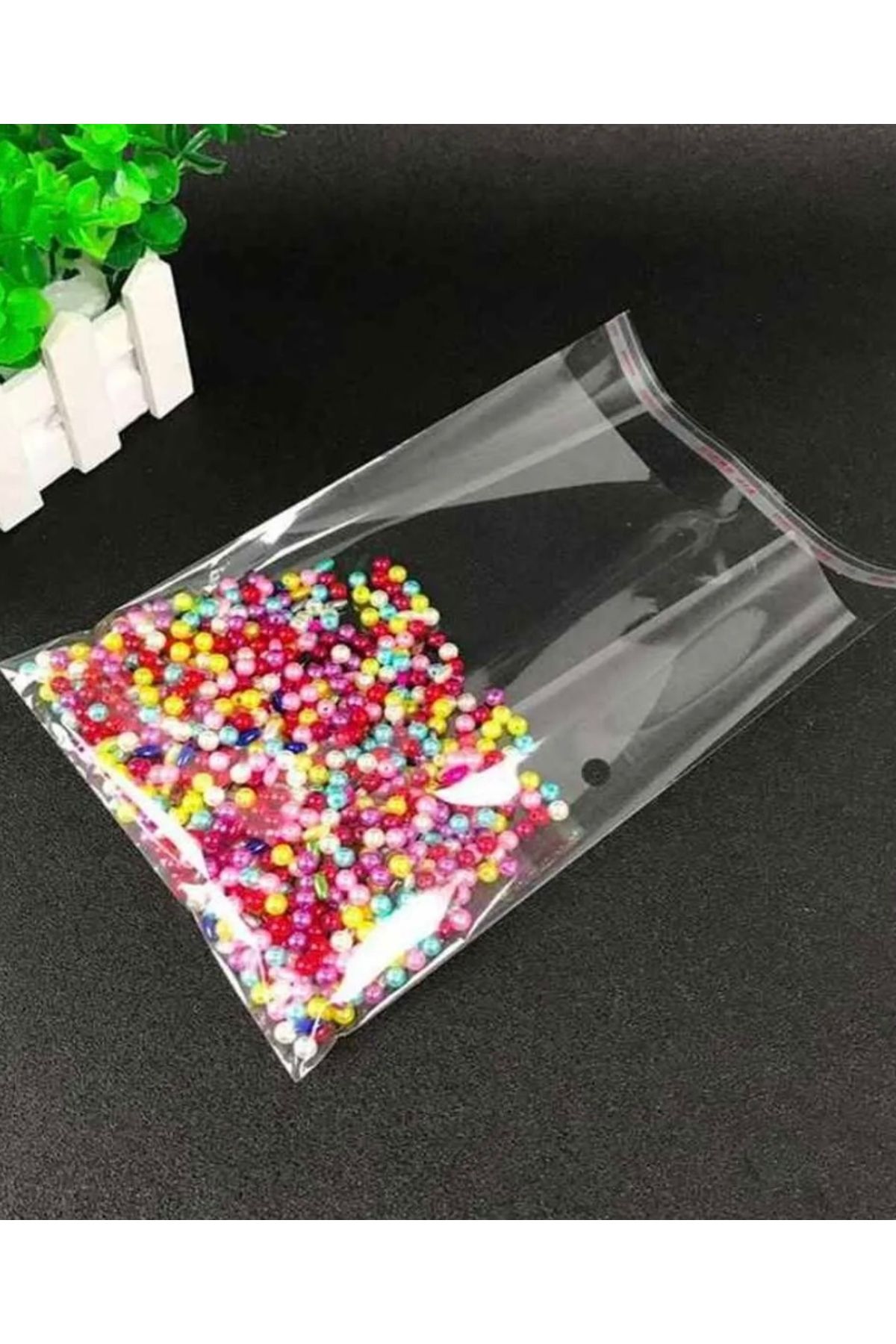 AKILLICA 100 Adet Yüksek Kalite Şeffaf Bantlı Opp Jelatin Poşet Yapışkanlı Torba 15x20cm jelatin poşet