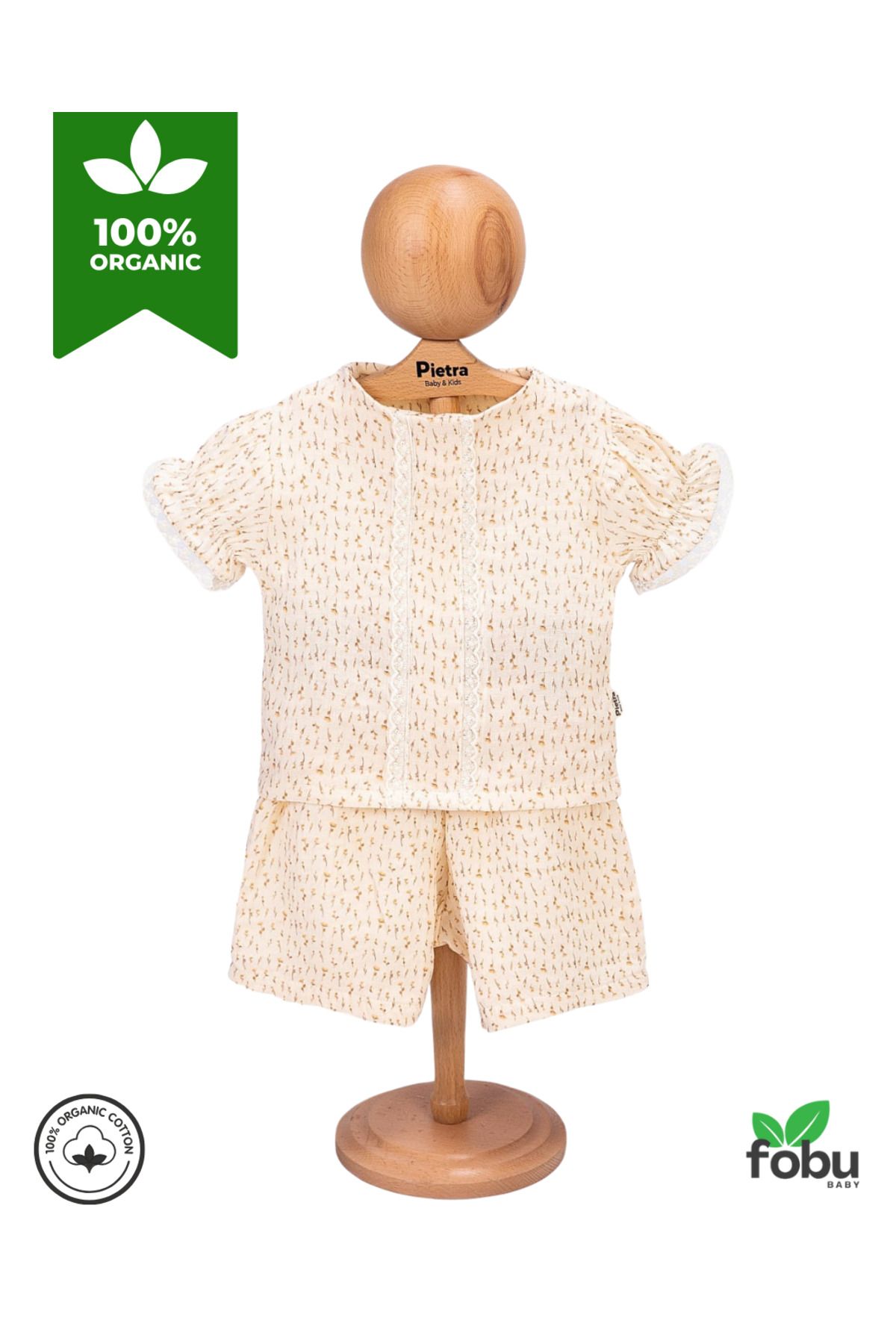 PİETRA BABY KİDS DANTEL DETAYLI ^%100 PAMUK MÜSLİN KUMAŞ BEBEK VE ÇOCUK İKİLİ TAKIM