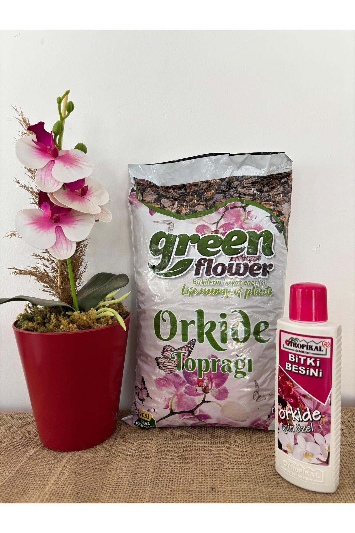 Ekodoğa Orkide Yetiştirme Ortamı 3 Lt Özel Karışım Orkide Toprağı Çam Kabuğu + Orkide Besini