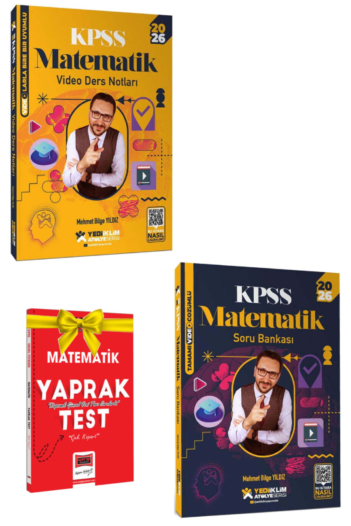 Yediiklim Yayınları 2026 Yediiklim KPSS Matematik Video Ders Notları+Matematik Soru Bankası+Hediye