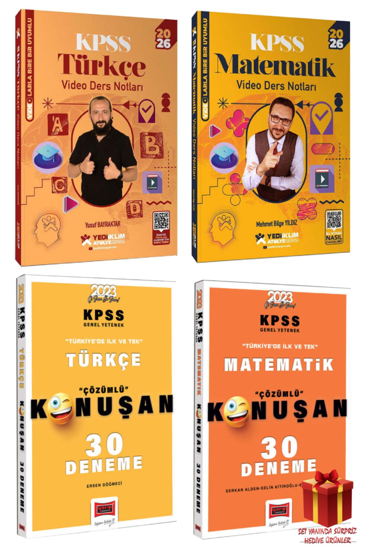 Yediiklim Yayınları 2026 Yediiklim KPSS Türkçe Video Ders Notları+Matematik Video Ders Notu+Denemeler