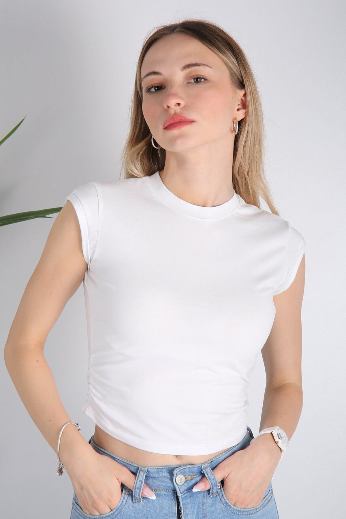 VeniLife Yanları Büzgülü T-Shirt