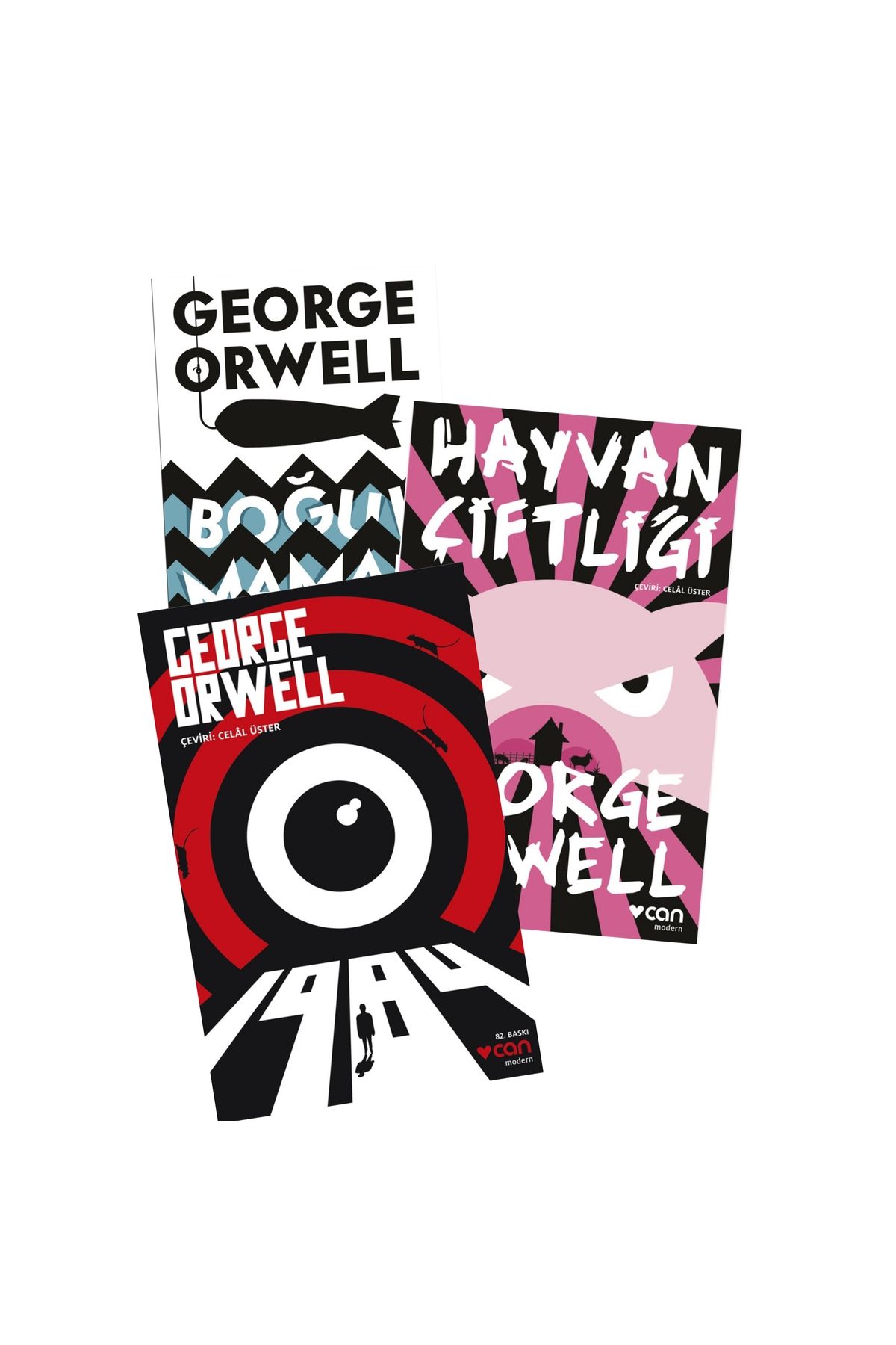 Can Yayınları 1984 - Hayvan Çiftliği - Boğulmamak İçin George Orwell 3 lü Kitap Seti