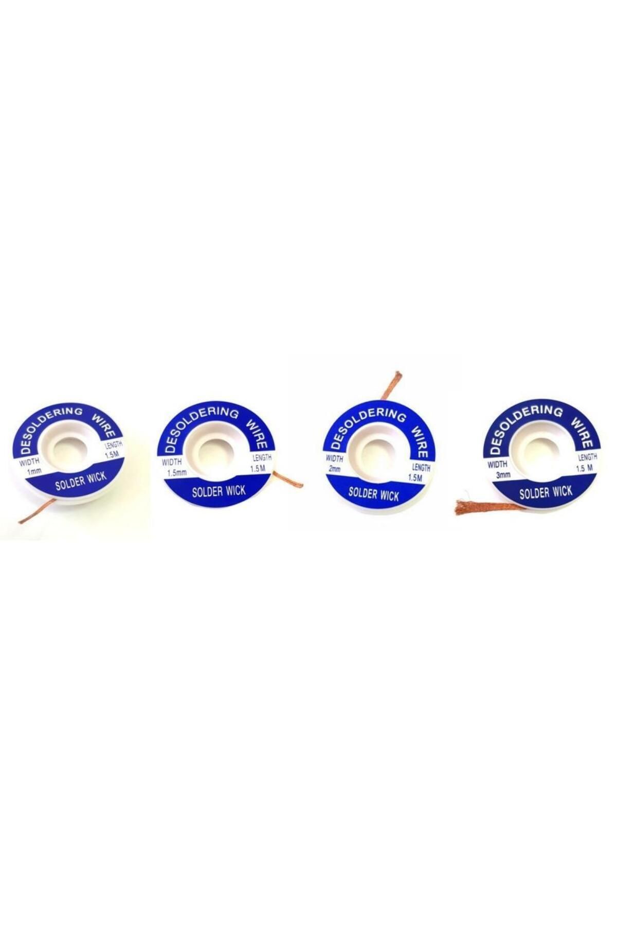 teknotrust 4'lü lehim sökme tel seti, 1mm-3mm, hassas ve kaliteli seçim