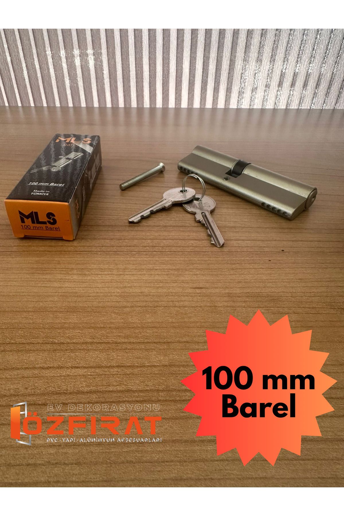 ÖZFIRAT PVC YAPI-PVC Pimapen Door Lock Core Barrel with 100mm Brass Key 4