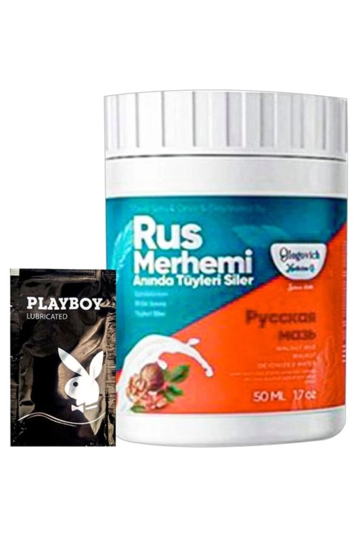 Heez Playboy Turquoise Ceviz & Ceviz Sütü Rus Merhemi 50 ml Tüylere Krem + Yanında Jel - 000031KI