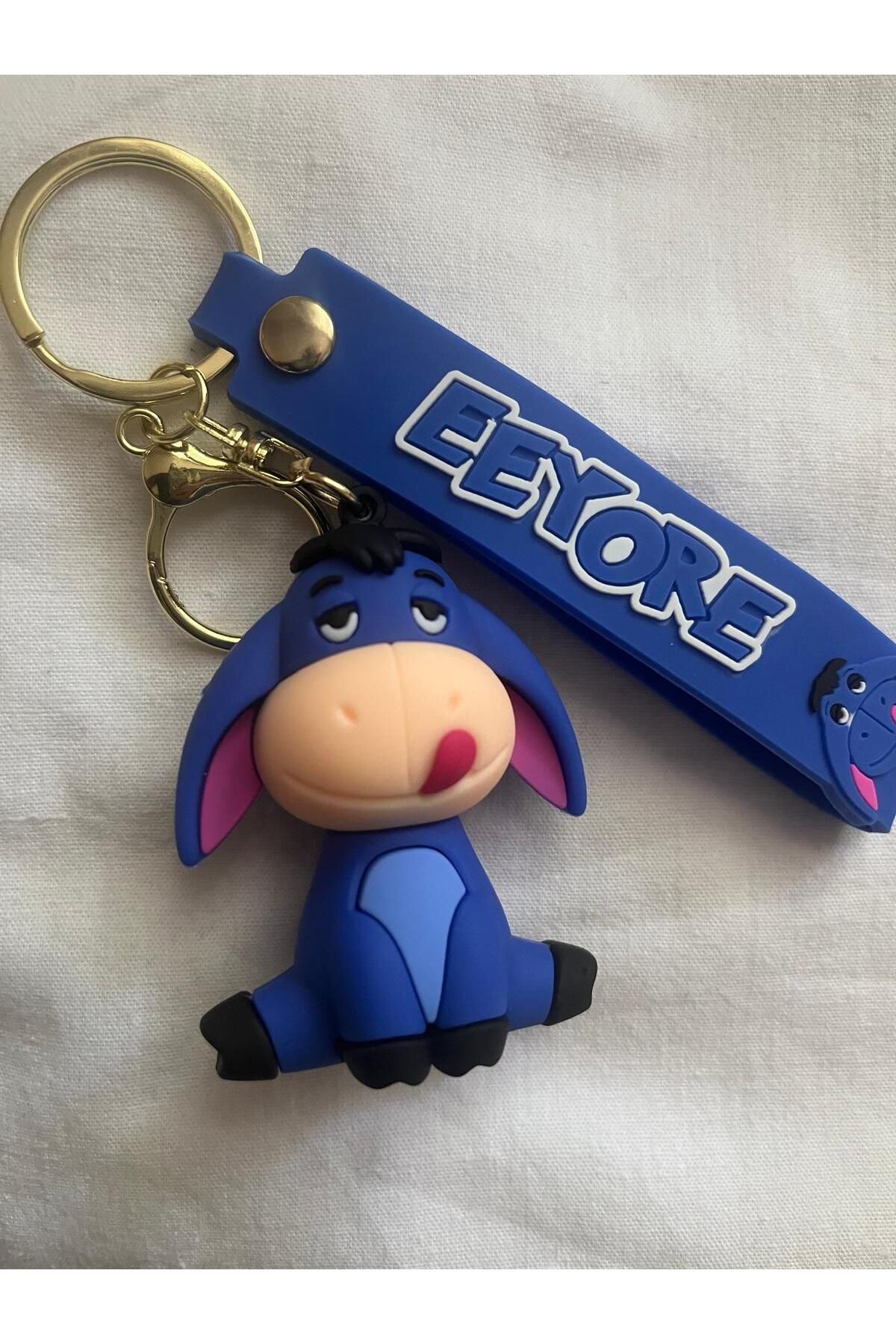 EBAdizayn Eeyore Temalı Sevimli 3D Eşek Silikon Anahtarlık Ve Çanta Aksesuar ( Büyük Boy )