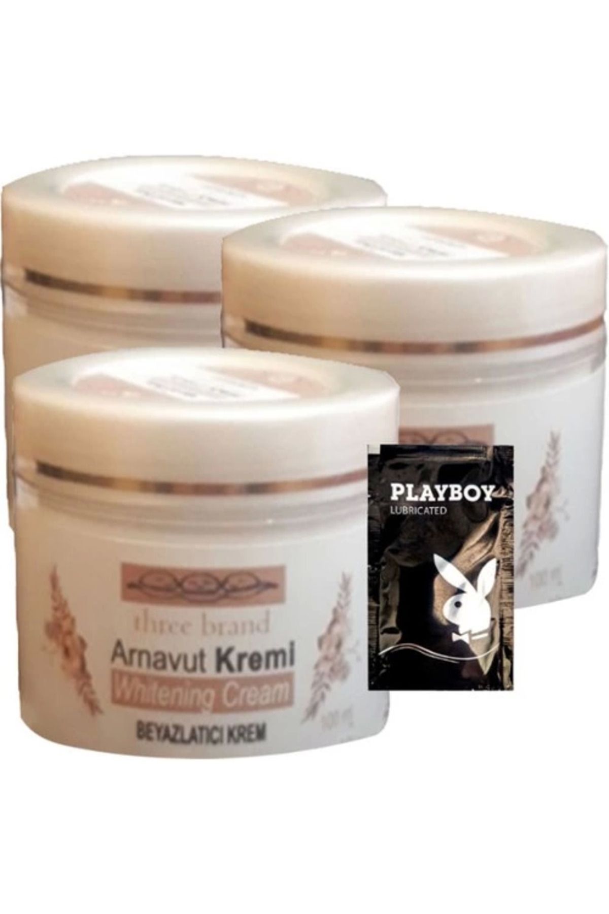 Heez Three Brand Arnavut Kremi 100 ml 3x Adet Whitens Cream Antikara Kremi SNMP20401 + 1 Adet Jel Hediye