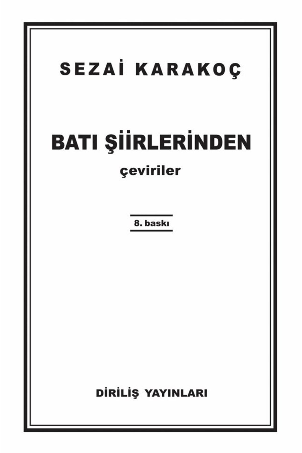 Diriliş Yayınları Batı Şiirlerinden Çeviriler
