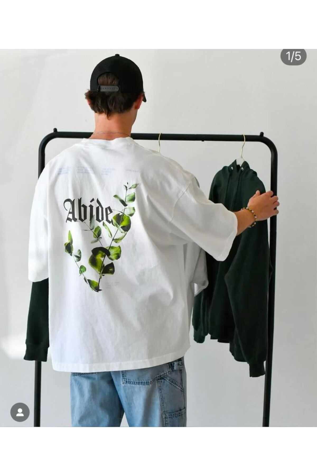 JANSO GROUP -Erkek PAMUKLU BASKLI Abide TSHIRT OVERSİZE BÜYÜK BEDEN
