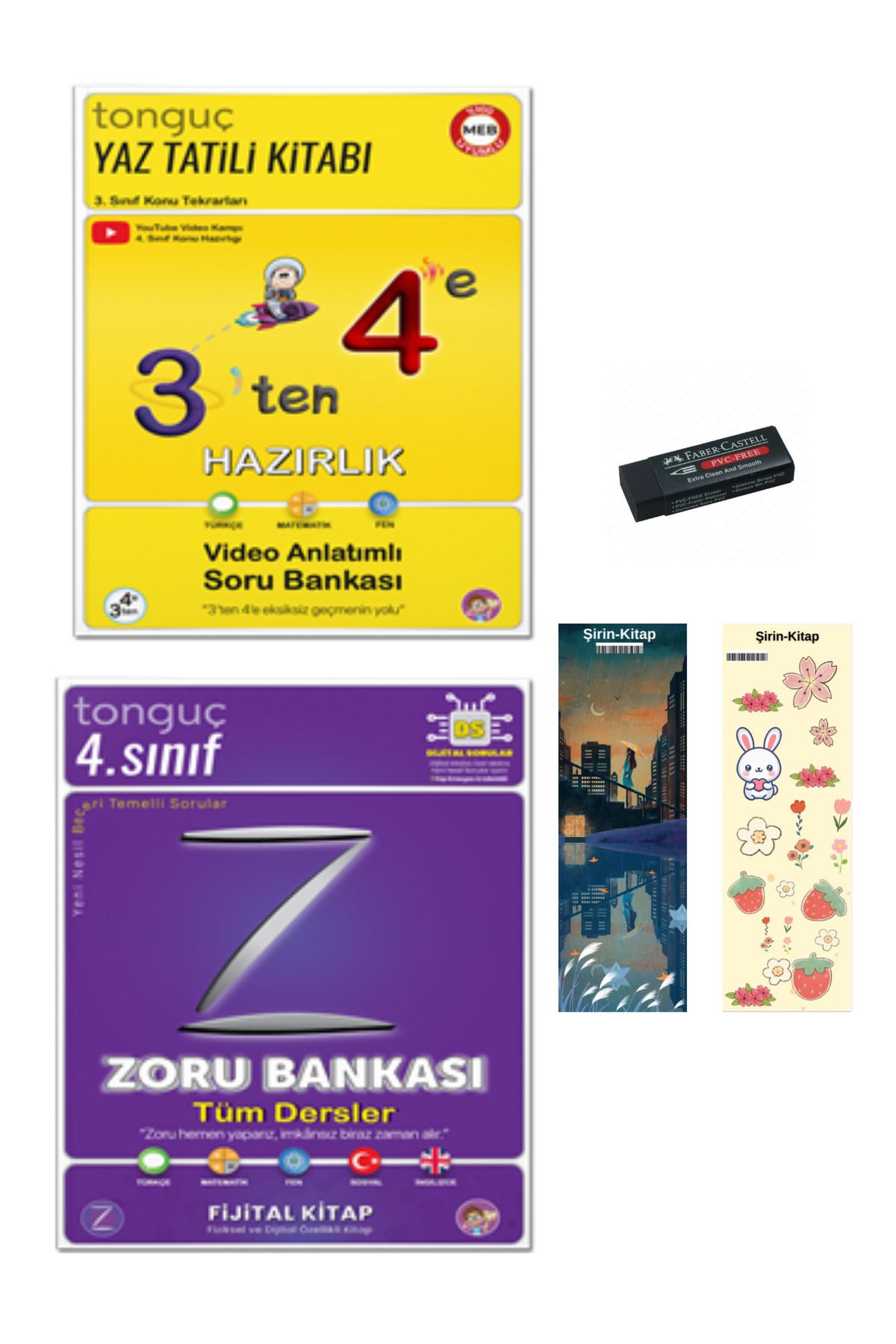 Tonguç Yayınları 3'ten 4'e Hazırlık Kitabı ve 4. Sınıf Tüm Dersler Zoru Bankası
