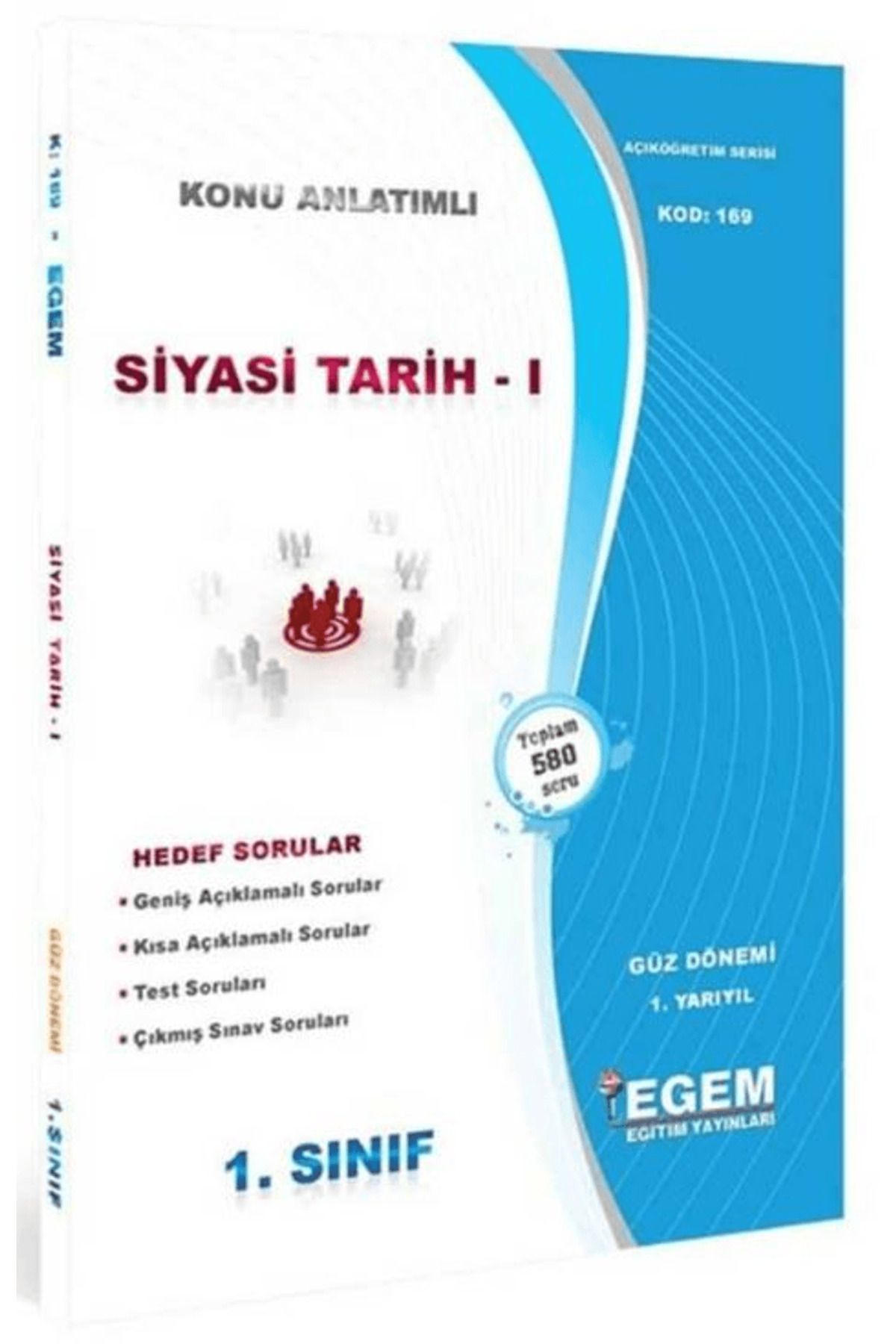 Egem Eğitim Yayınları 1. Sınıf Siyasi Tarih Bahar Dönemi Konu Anlatımlı Soru Bankası 2. Yarıyıl 1164