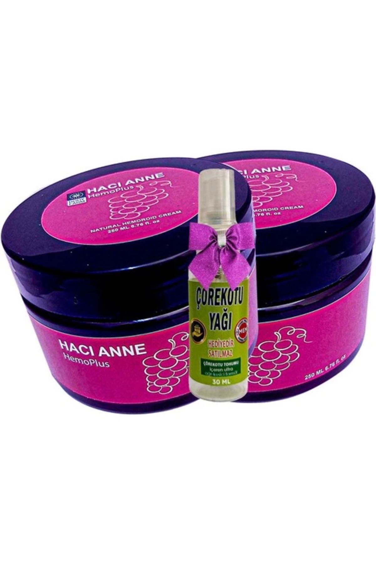 gizmurstore Hacı Anne Hemoplus Kremi 200 ml x 2 adet + Çörek Otu Yağı 30 ml