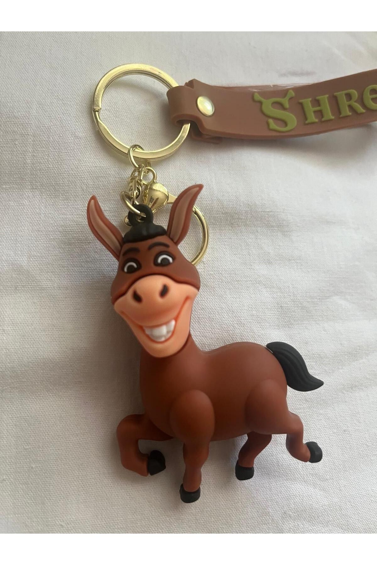EBAdizayn Figürlü 3D Silikon Anahtarlık SHREK EŞEK