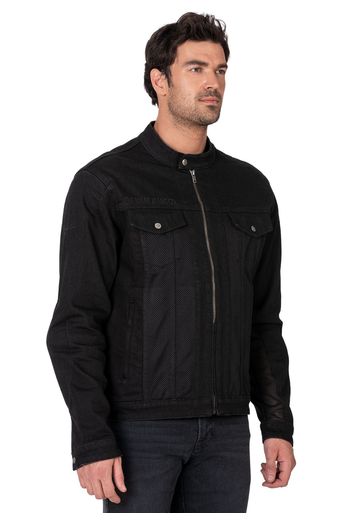 The Biker Jeans Black Ice Korumalı File Motosiklet Kot Montu Erkek