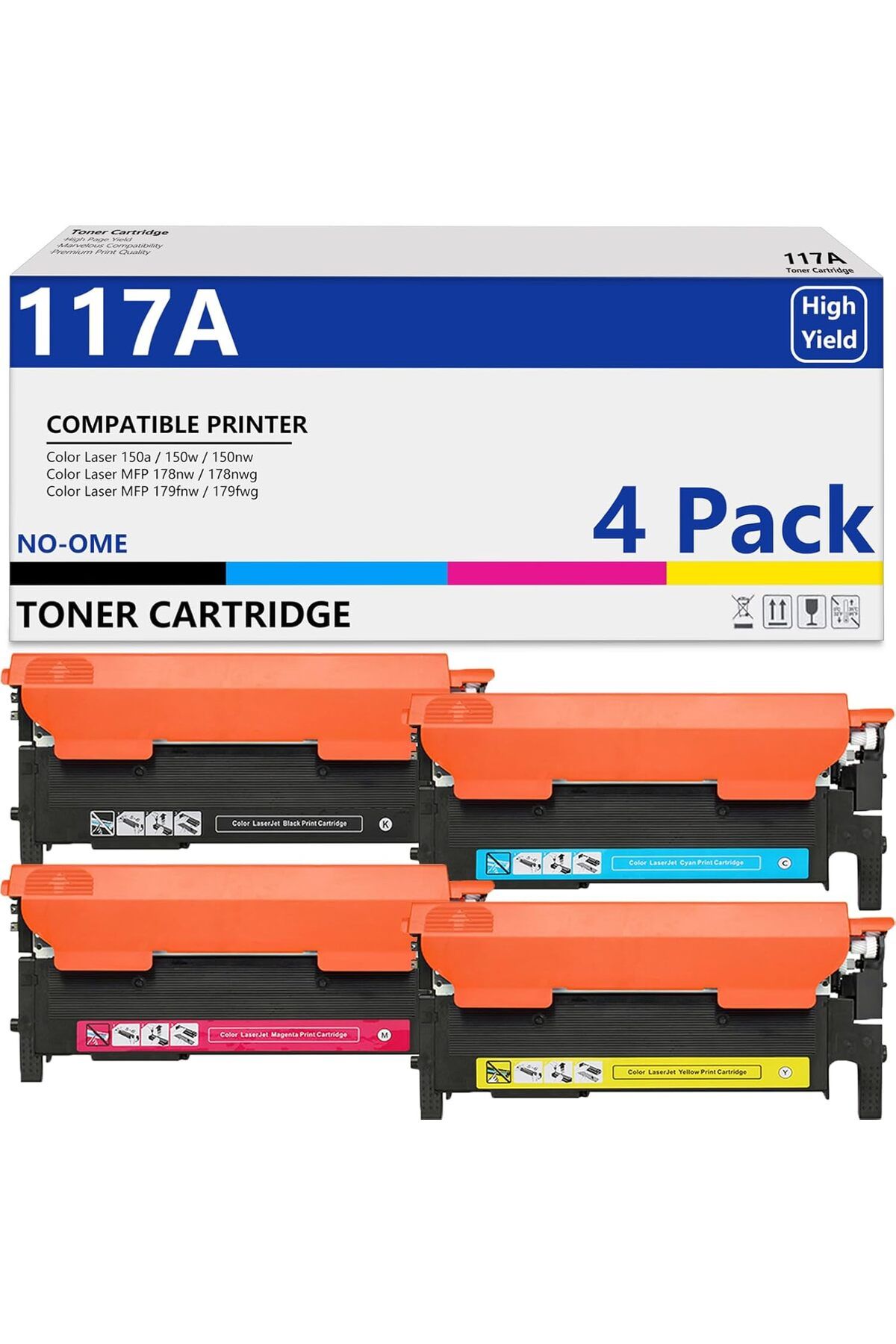 HP 117A Toner renkli lazer MFP 179fnw 179fwg 178nw 178nwg 150a 150nw W2070A W2071A W2072A W2073A