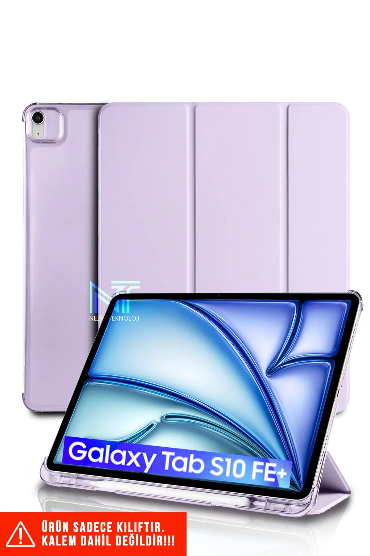 Nezih Case Samsung Galaxy Tab S10 Fe Plus 13.1 İnç Uyumlu Katlanabilir Kalem Bölmeli Standlı Akıllı Kılıf