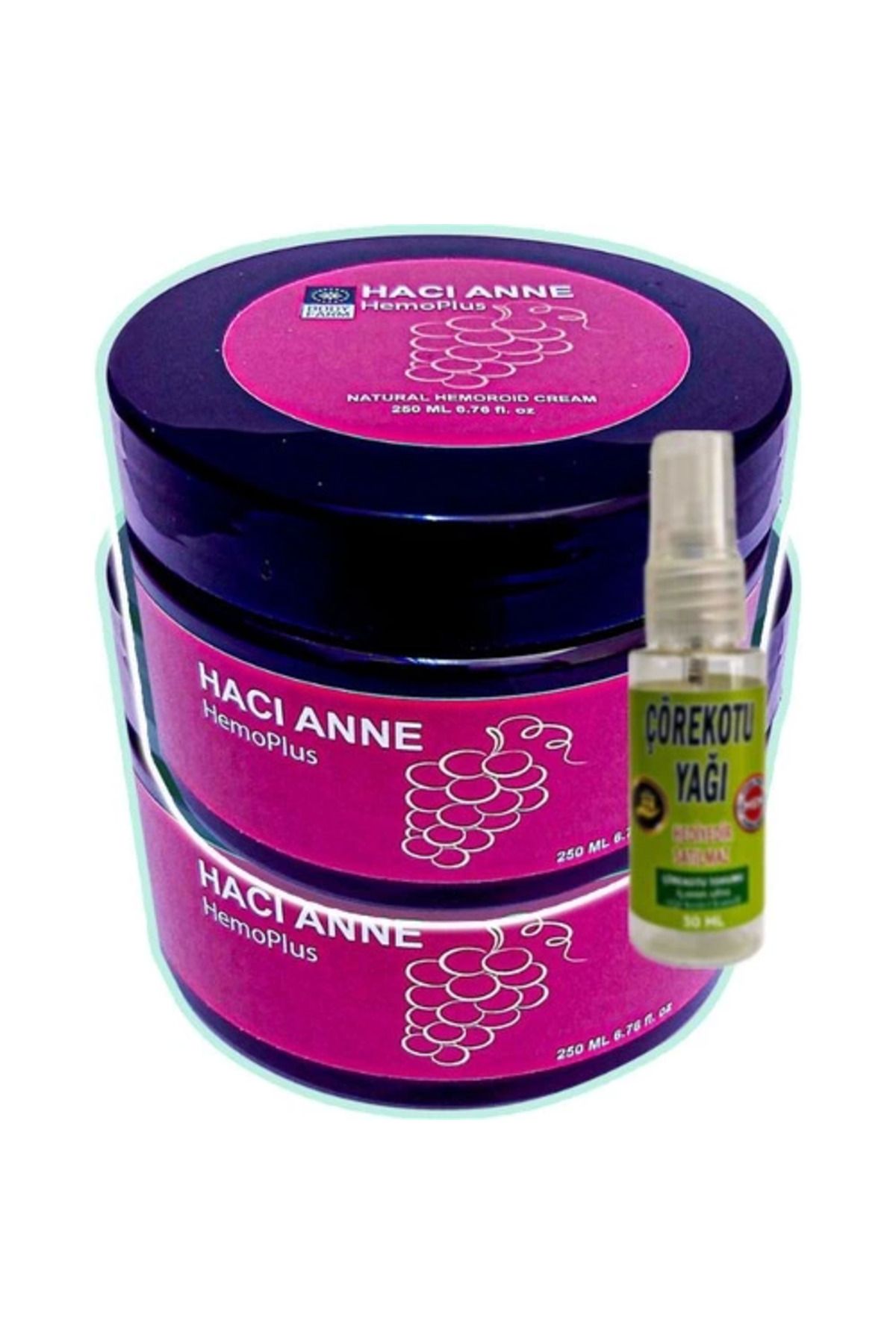 MT29 GİYİM Hemoplus Hacı Anne Bakım Kremi 200 ml x 2 adet + Çörek Otu Yağı 30 ml