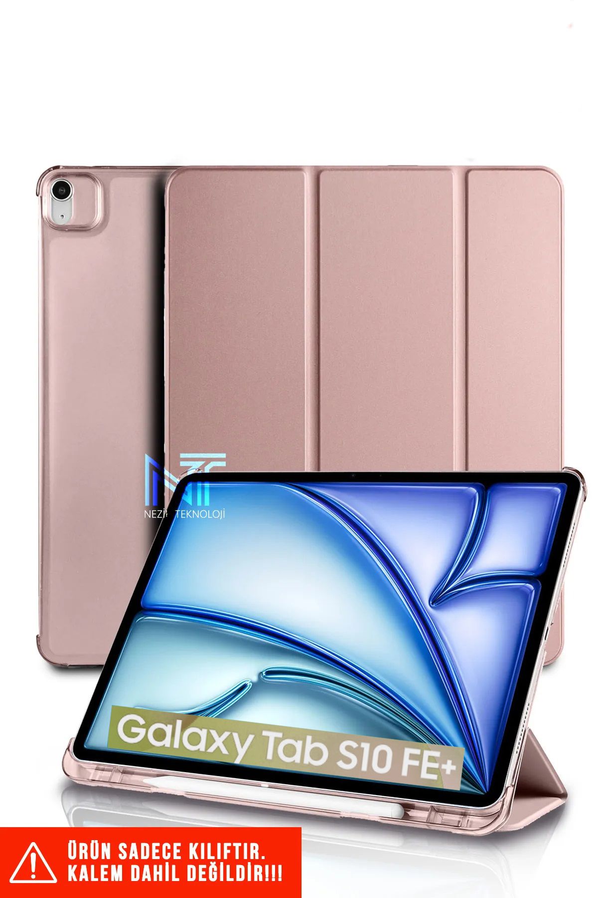 Nezih Case Samsung Galaxy Tab S10 Fe Plus 13.1 İnç Uyumlu Katlanabilir Kalem Bölmeli Standlı Akıllı Kılıf