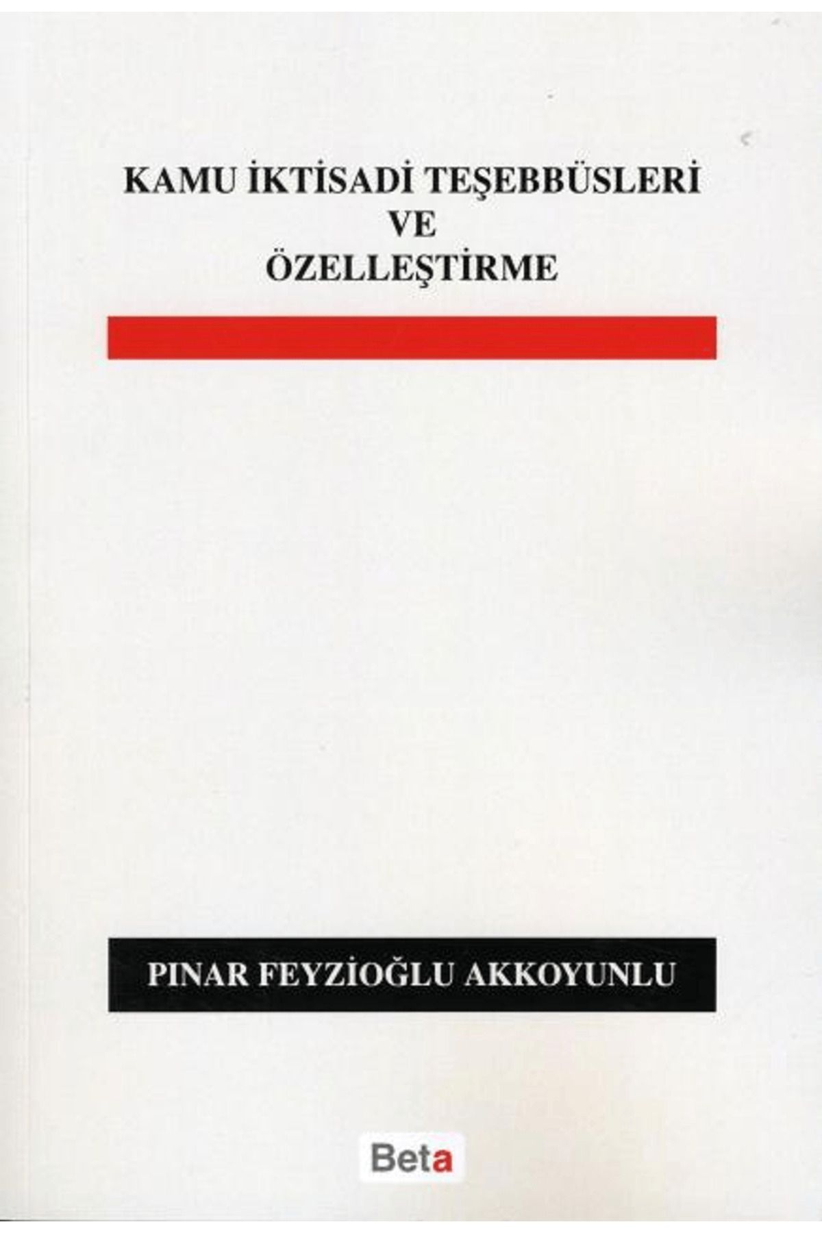 Beta Yayınevi Kamu İktisadi Teşebbüsleri ve Özelleştirme