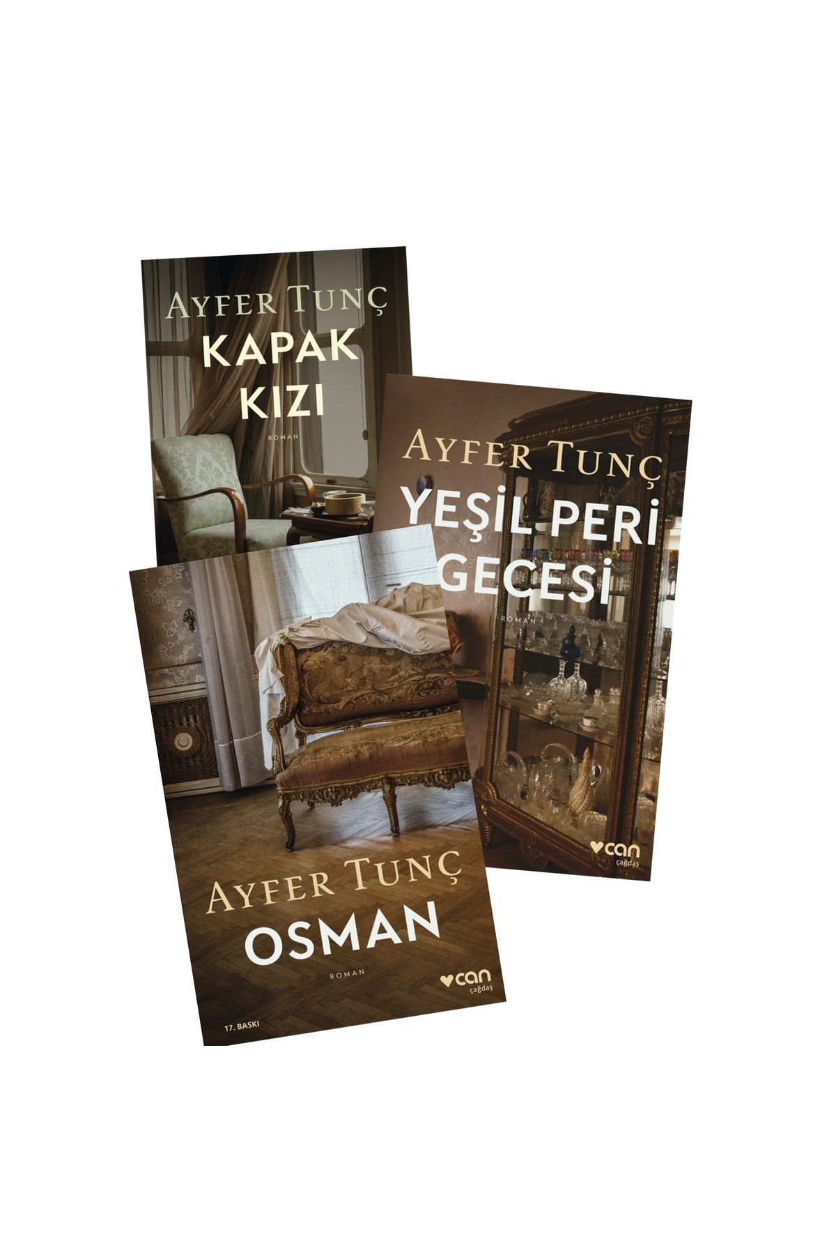Can Yayınları Kapak Kızı - Yeşil Peri Gecesi - Osman Ayfer Tunç 3 lü Kitap Seti
