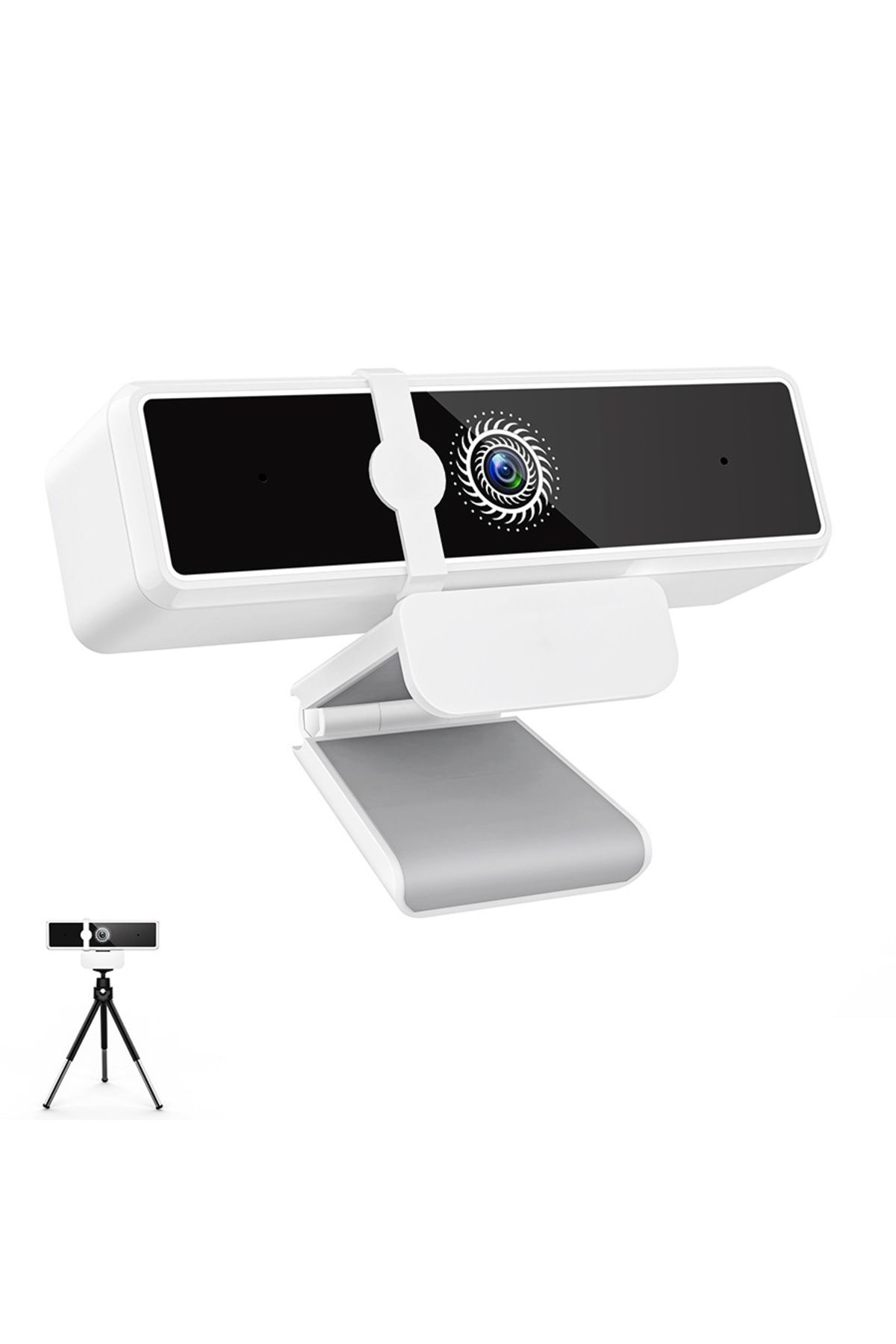 TEQRO-Cameră Web 4K TEQRO™, Autofocus, Plug & Play, Jocuri, Conferințe, Streaming, Microfon Stereo, USB, Alb 1
