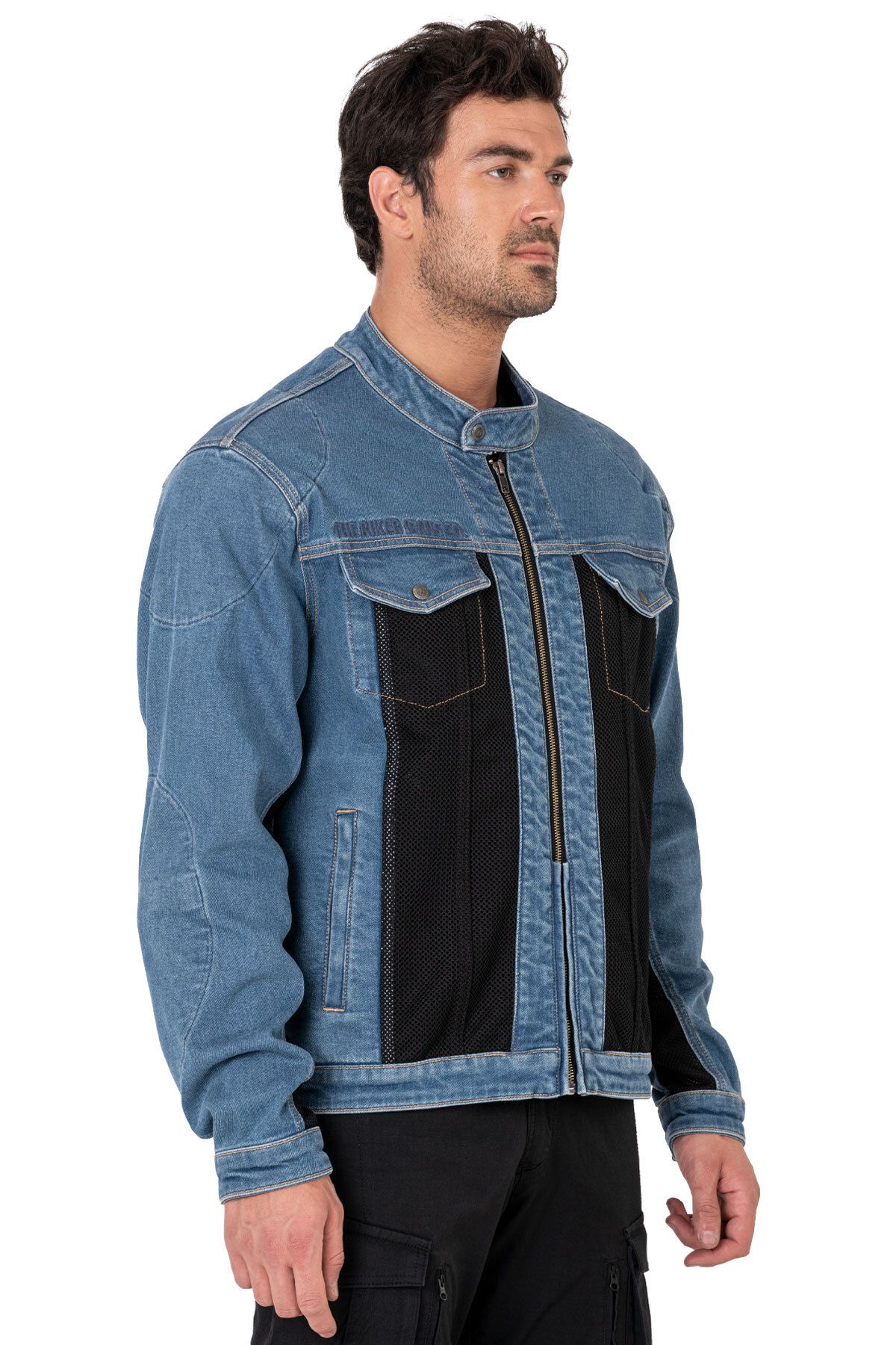 The Biker Jeans Blue Ice Korumalı File Motosiklet Kot Montu Erkek
