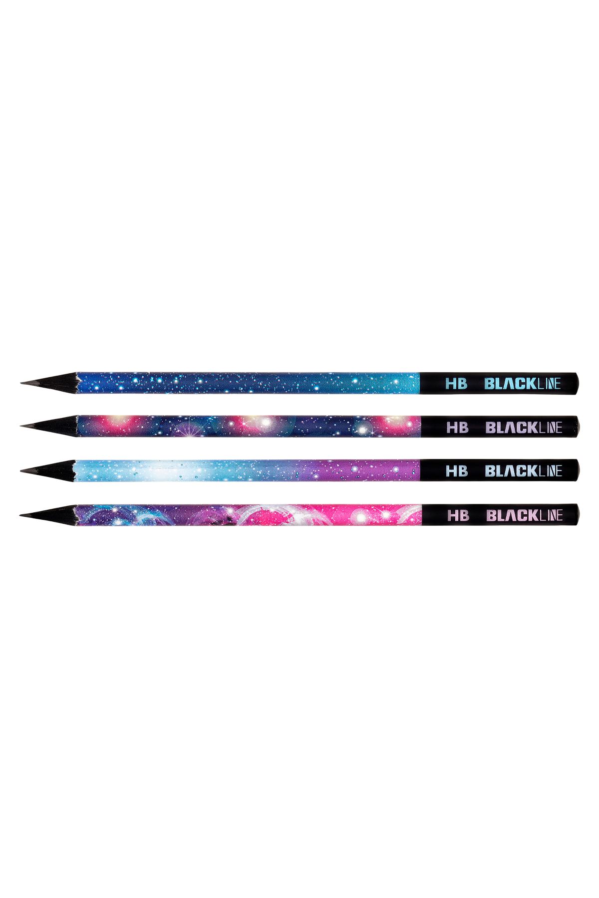 Adel-Blackline Mixed Pencil Set of 12, Space Pattern, Neon, Mosaic Pattern Concept Pencils 3