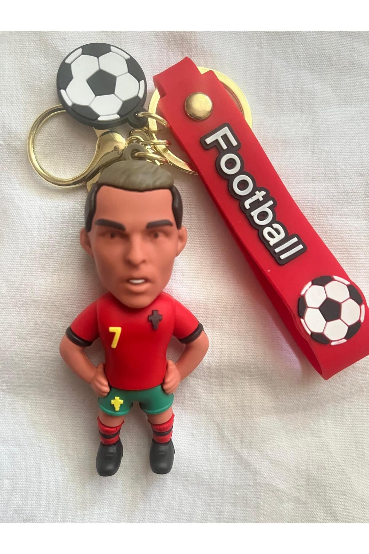 EBAdizayn Futbolcu Ronaldo Anahtarlık Silikon 3D Çanta Süsü