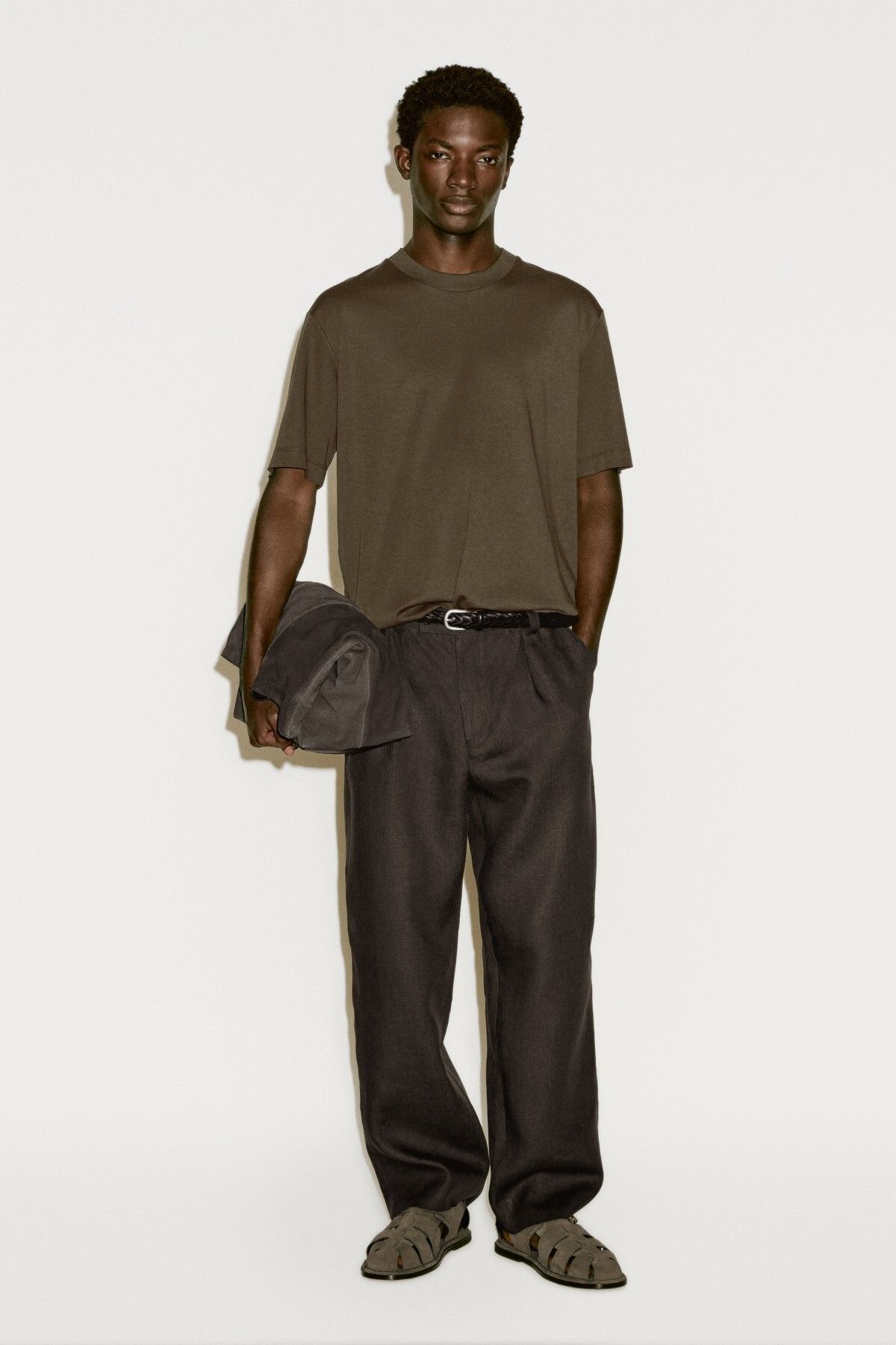 Massimo Dutti Pamuklu regular fit t-shirt - Limited Edition