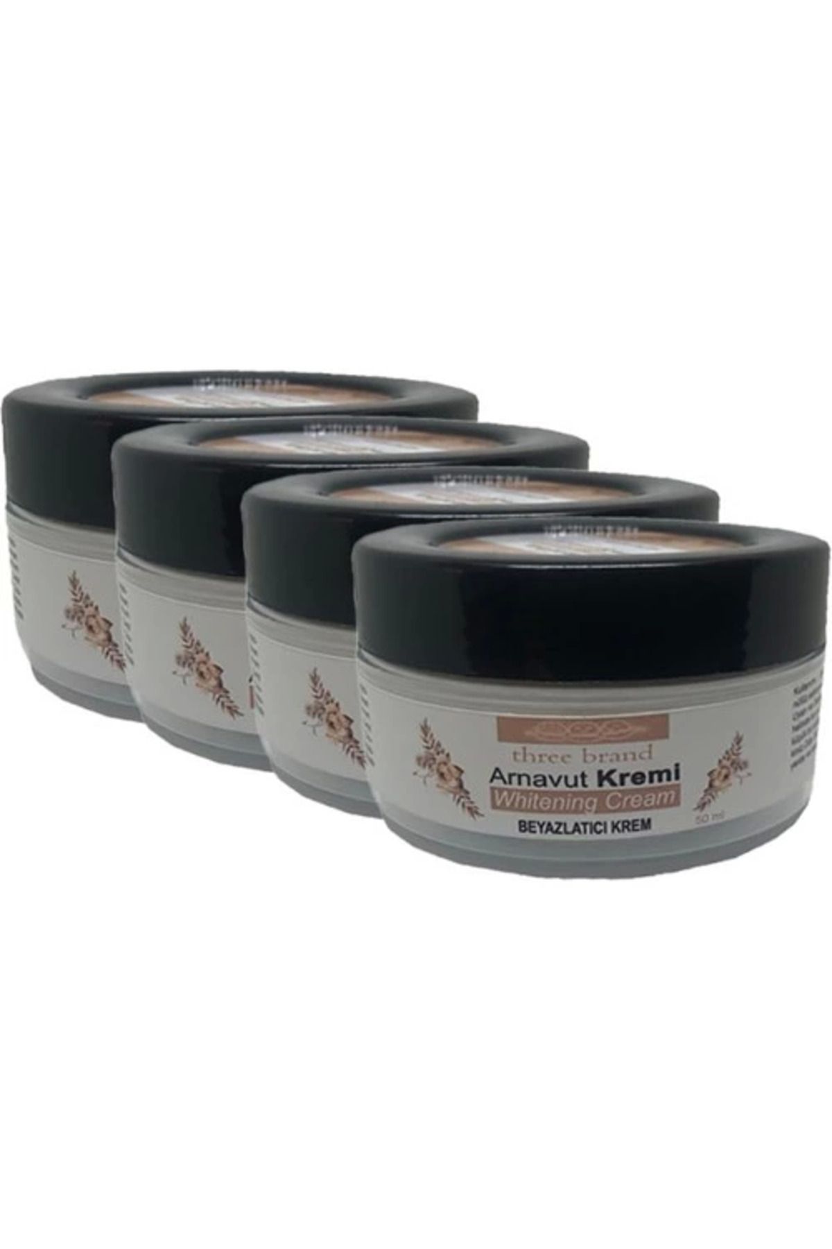 KAKTÜS JACK Three Brand 4lü Adet Arnavut Kremi Whitens Cream Tüm Bölge Aklık Kremi 50 ml HAZN926000419