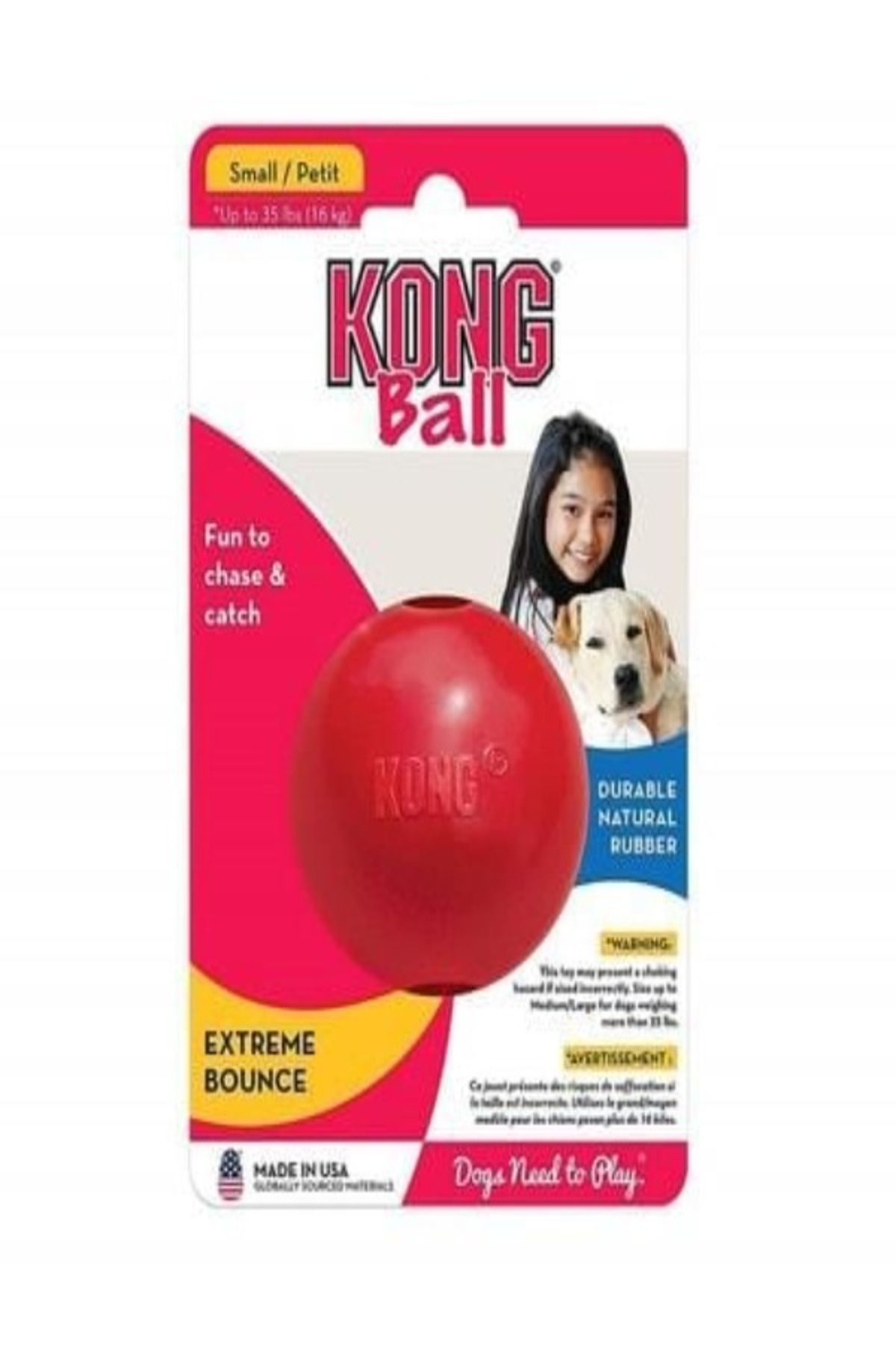 sevgipet KONG Delikli Top Köpek Oyuncağı Medum/Large