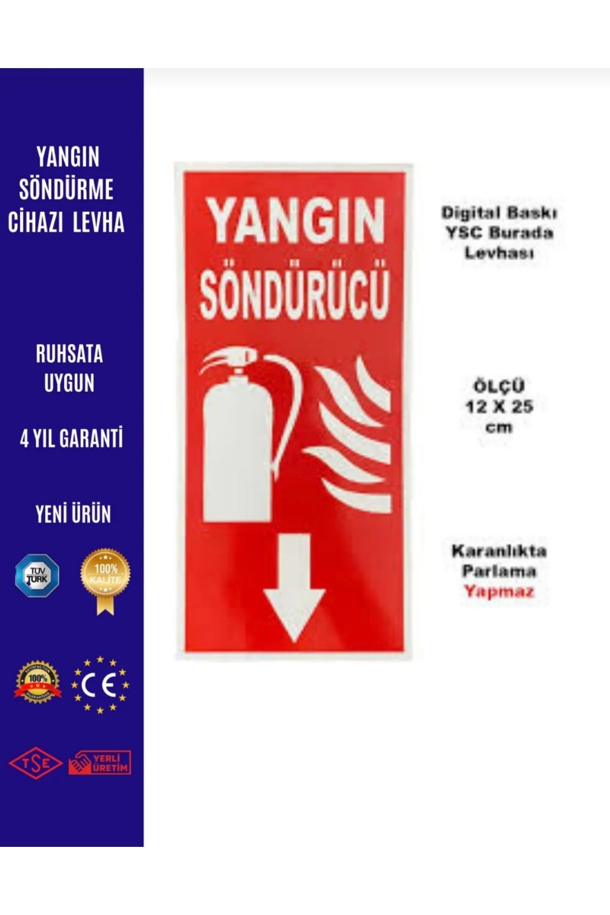 ünalgrup Yangın Tüpü Söndürme Cihazı Levhası