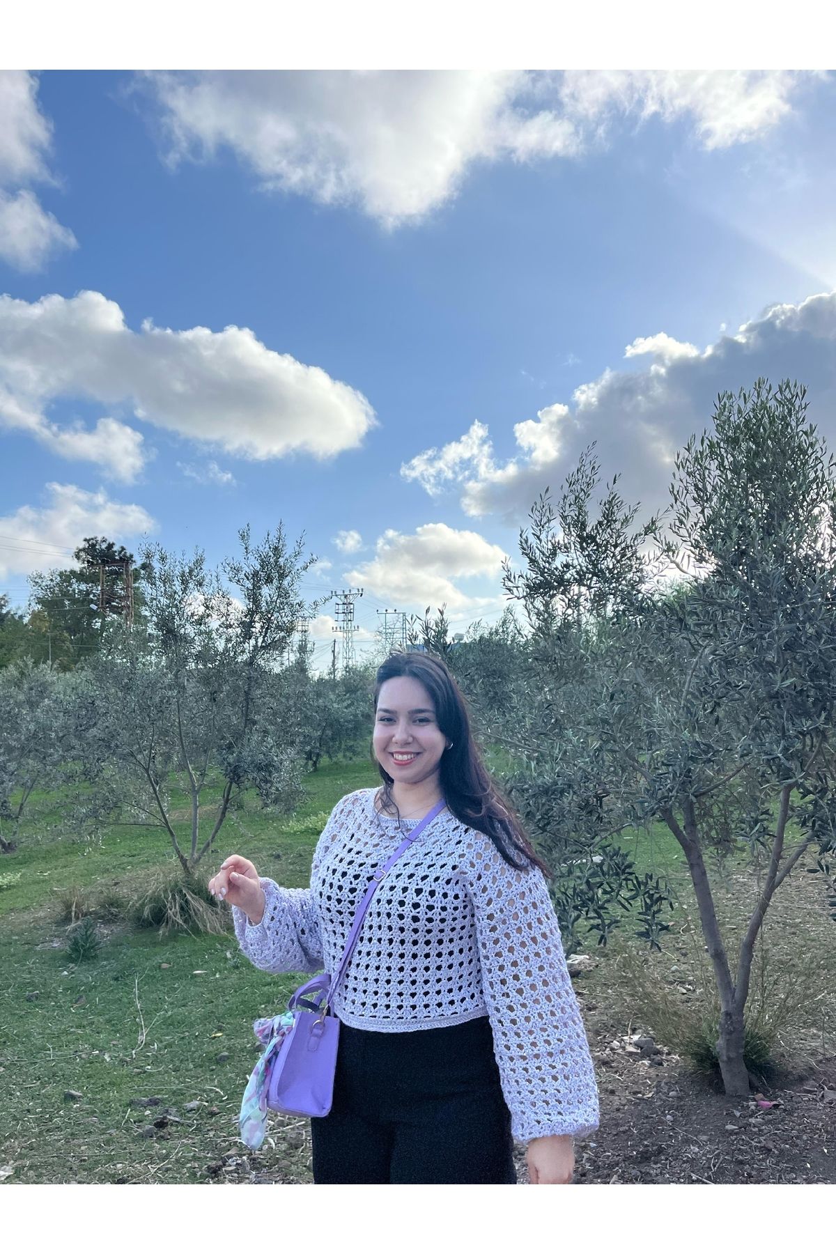 Mel Made Pırıltı File Bluz