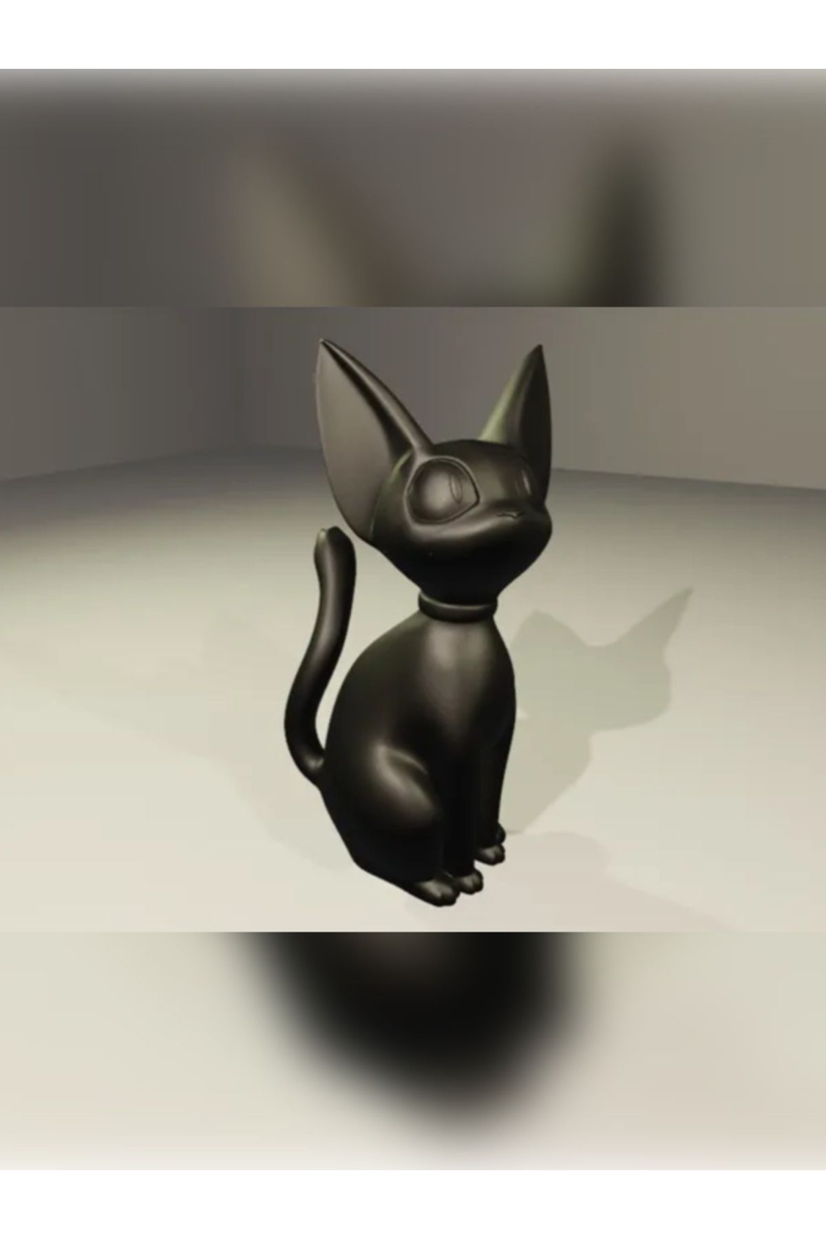 zWorks Dekoratif Siyah Kedi Biblo