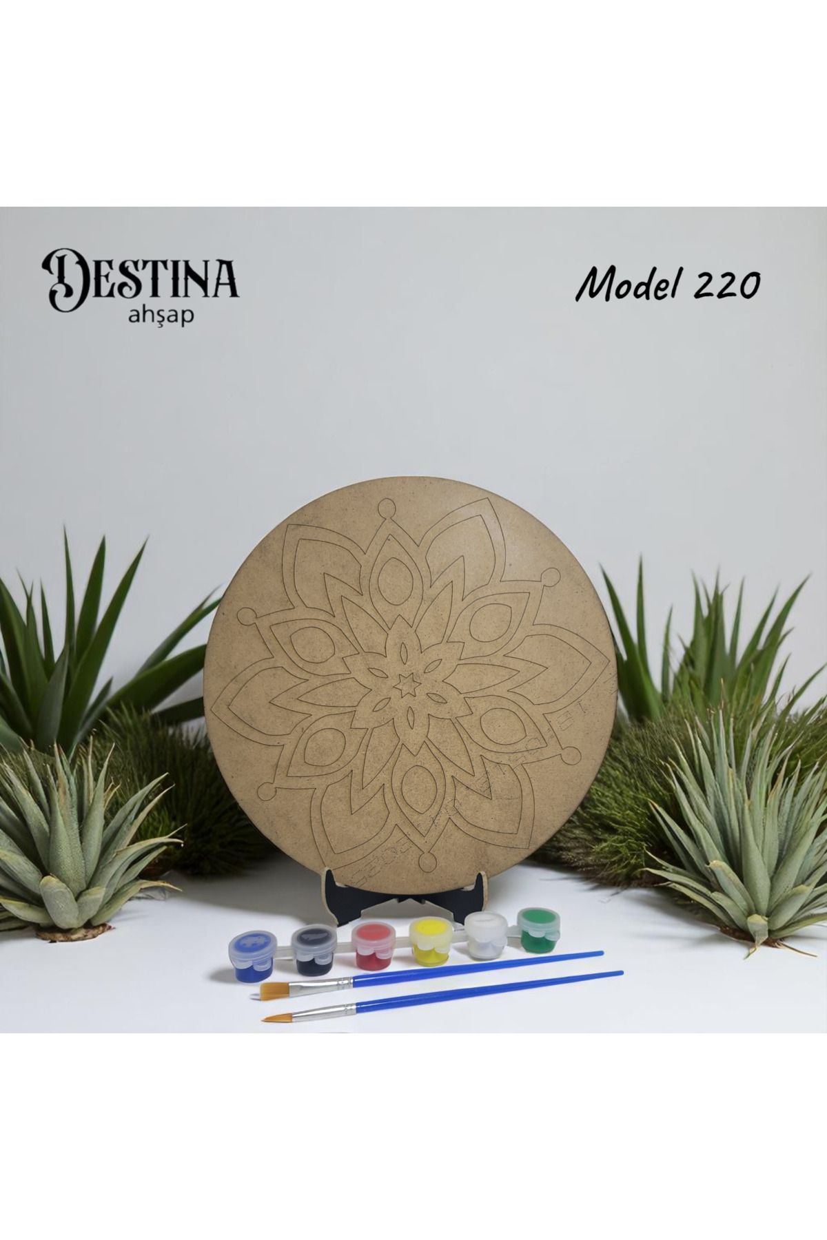 Destina Ahşap Mandala Boyama Seti- Ahşap Boyama- Model 220