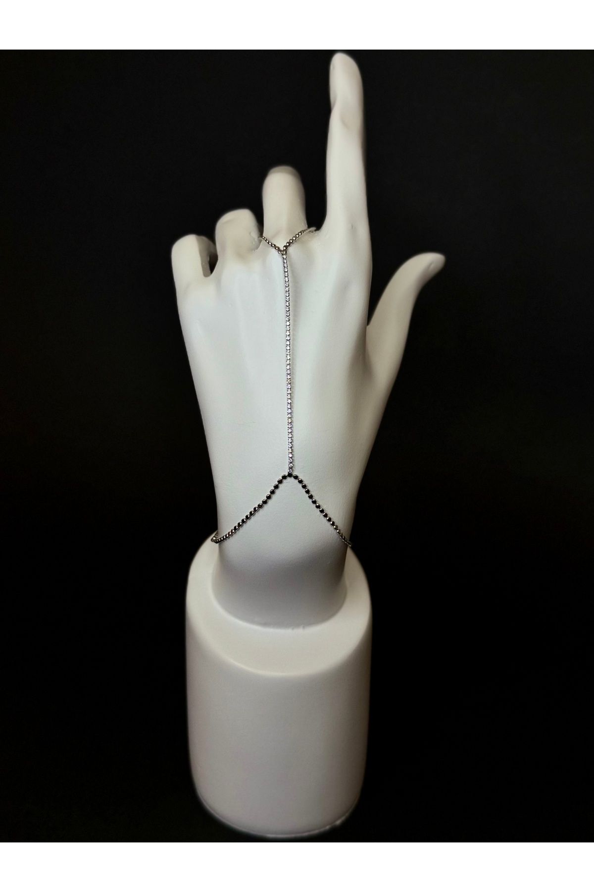 LİORİNAS Çelik Silver Zirkon Taş Model Şahmeran