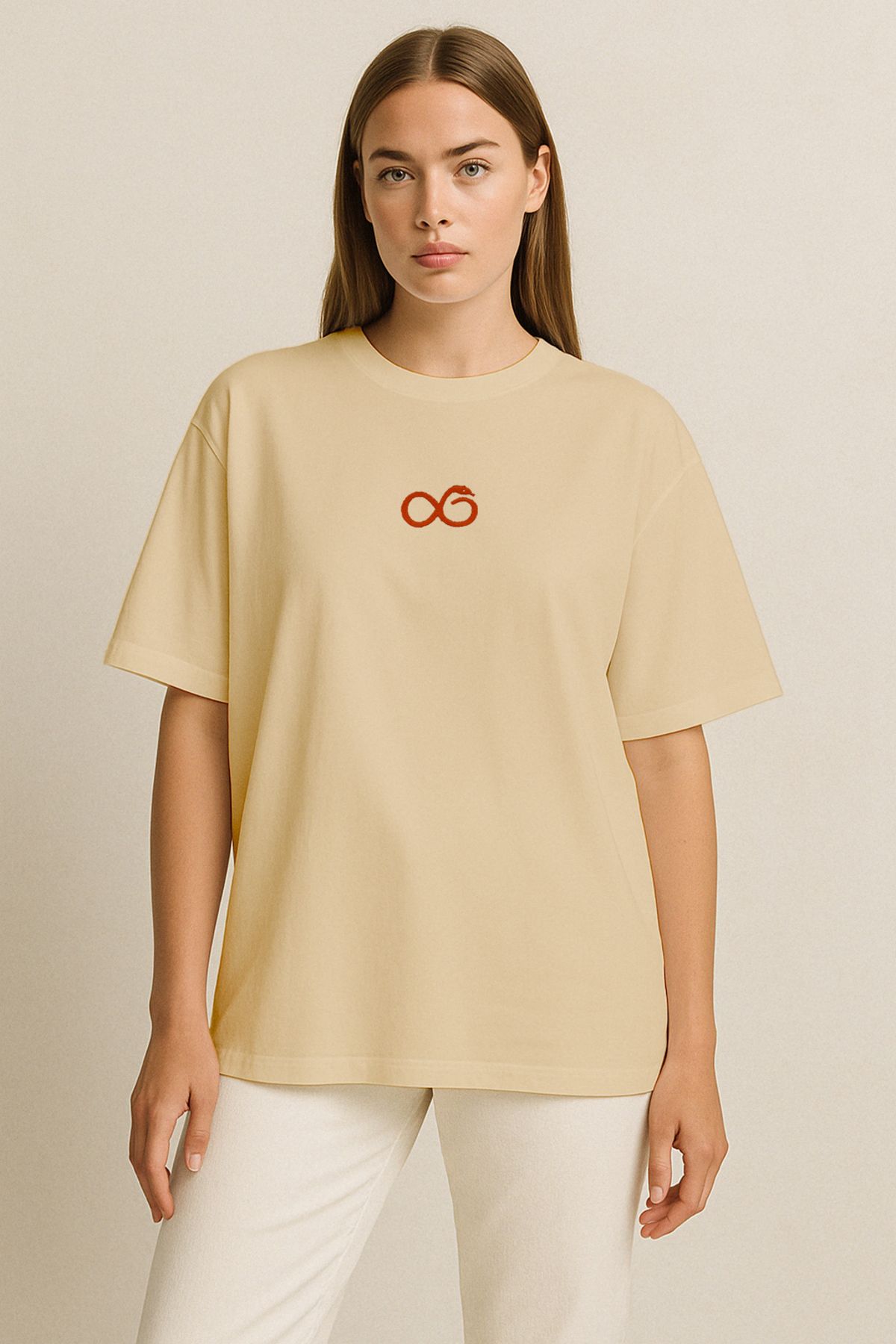 Vita Atelier 'Dedication 2.0 ' Nakışlı, Kadın Oversize Tshirt