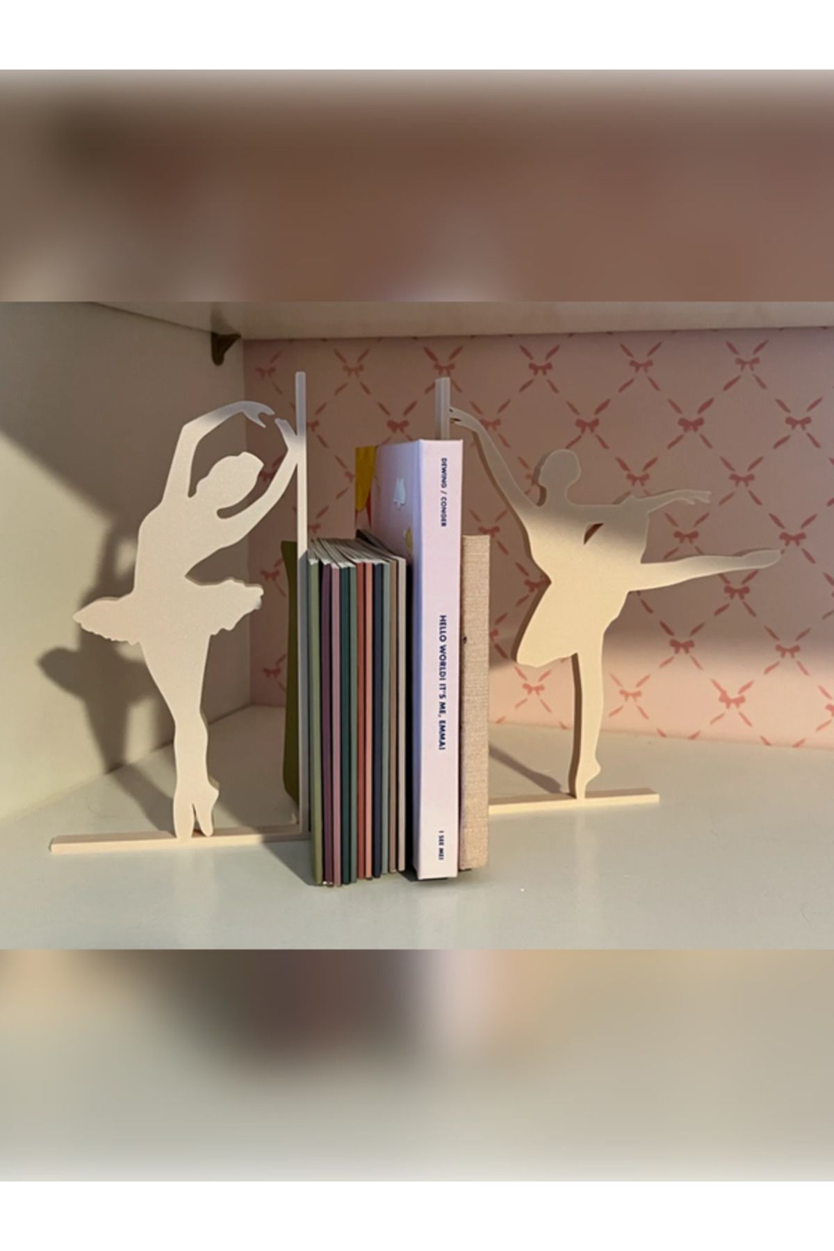 zWorks Dekoratif Balerin Kitap Tutucu Seti