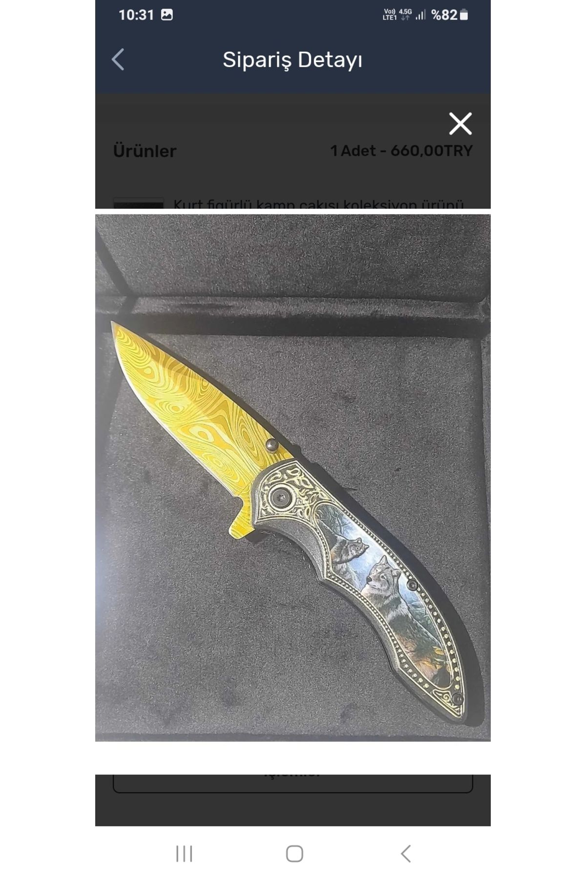 Browning Kurt figürlü kamp çakısı