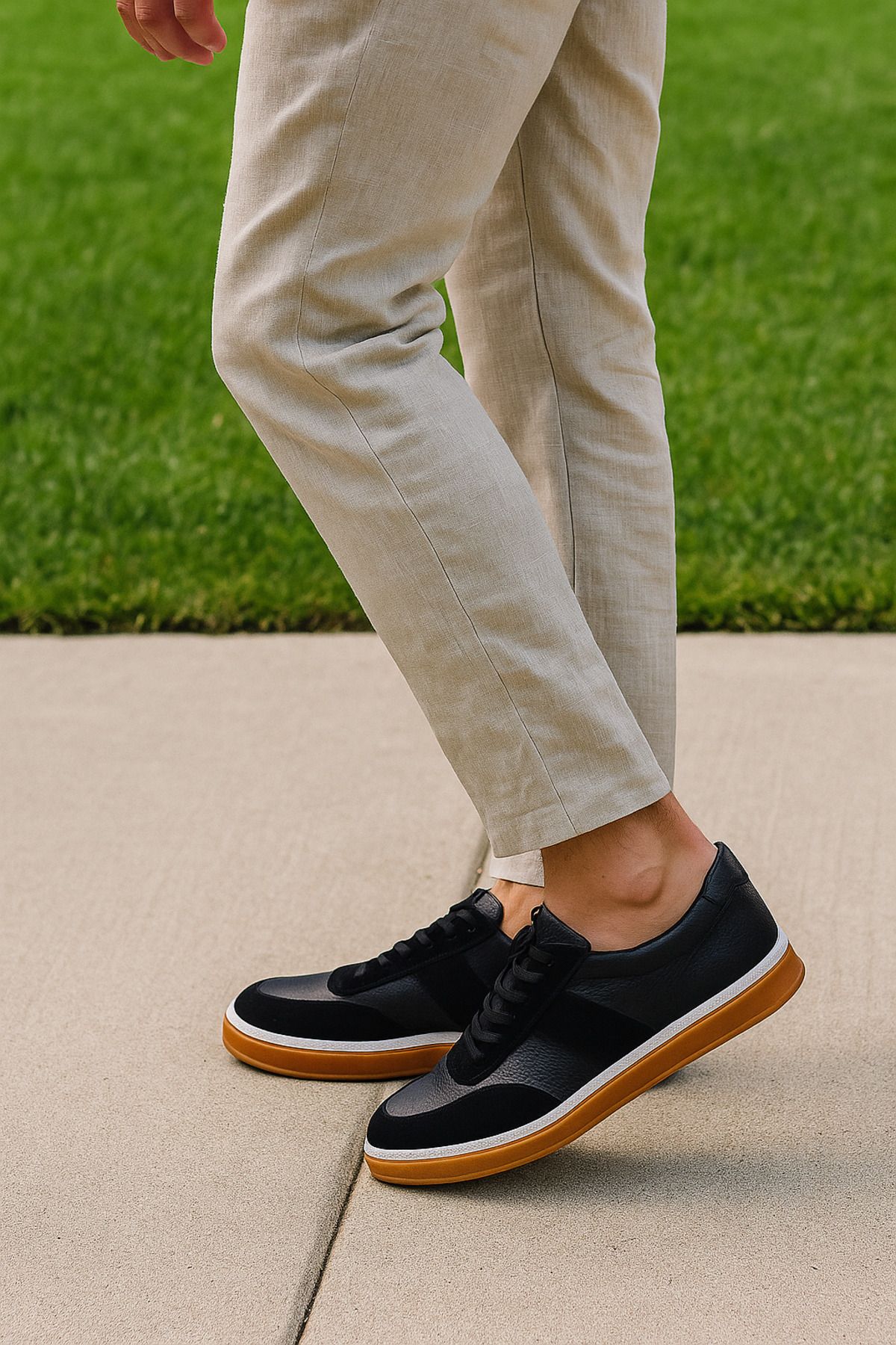 Growish GR307 Hakiki Floater Deri Kauçuk Taban Erkek Sneaker Ayakkabı