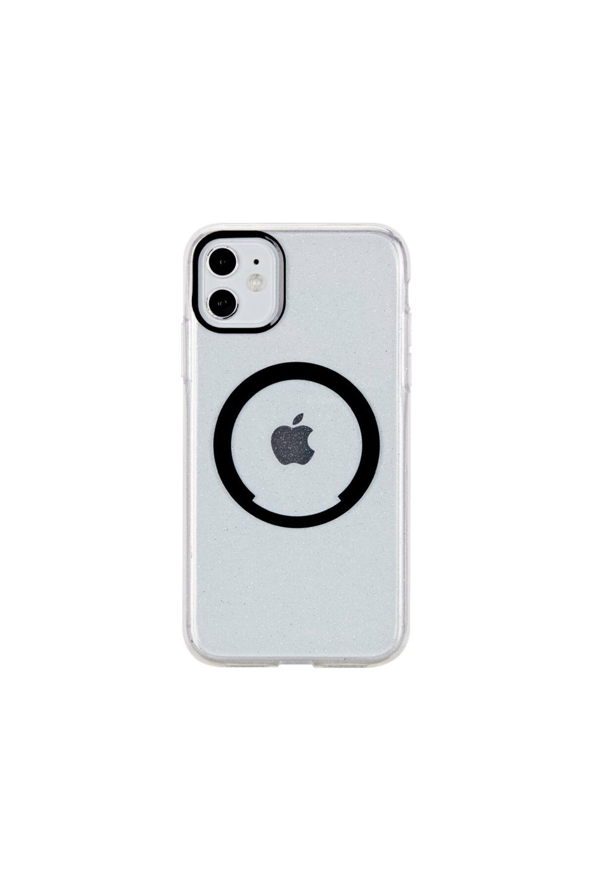 Roketcim iPhone 12 Simli Şeffaf Tanya Magsafe Kapak