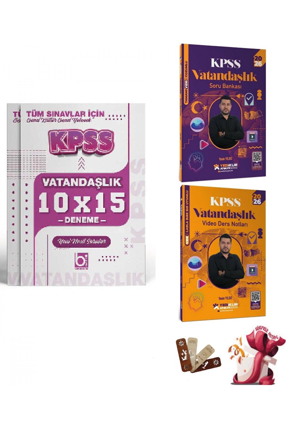 Bi bigelio 2026 KPSS Atölye Serisi Genel Kültür Vatandaşlık 3lü Set Yediiklim ve Bigelio Yayıncılık