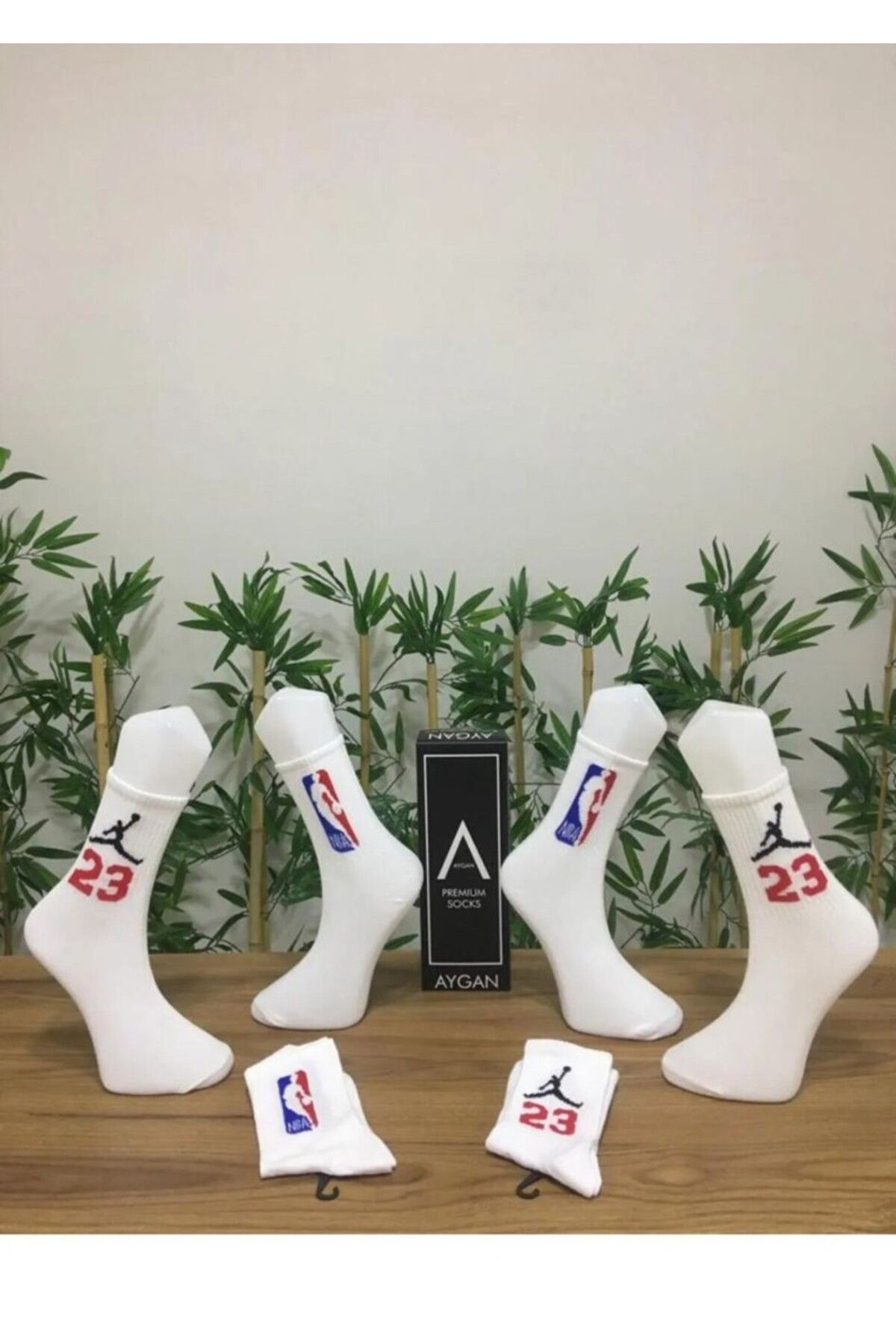 AyganStore Unisex Karakter Desenli Kolej Çorap 2 Çift
