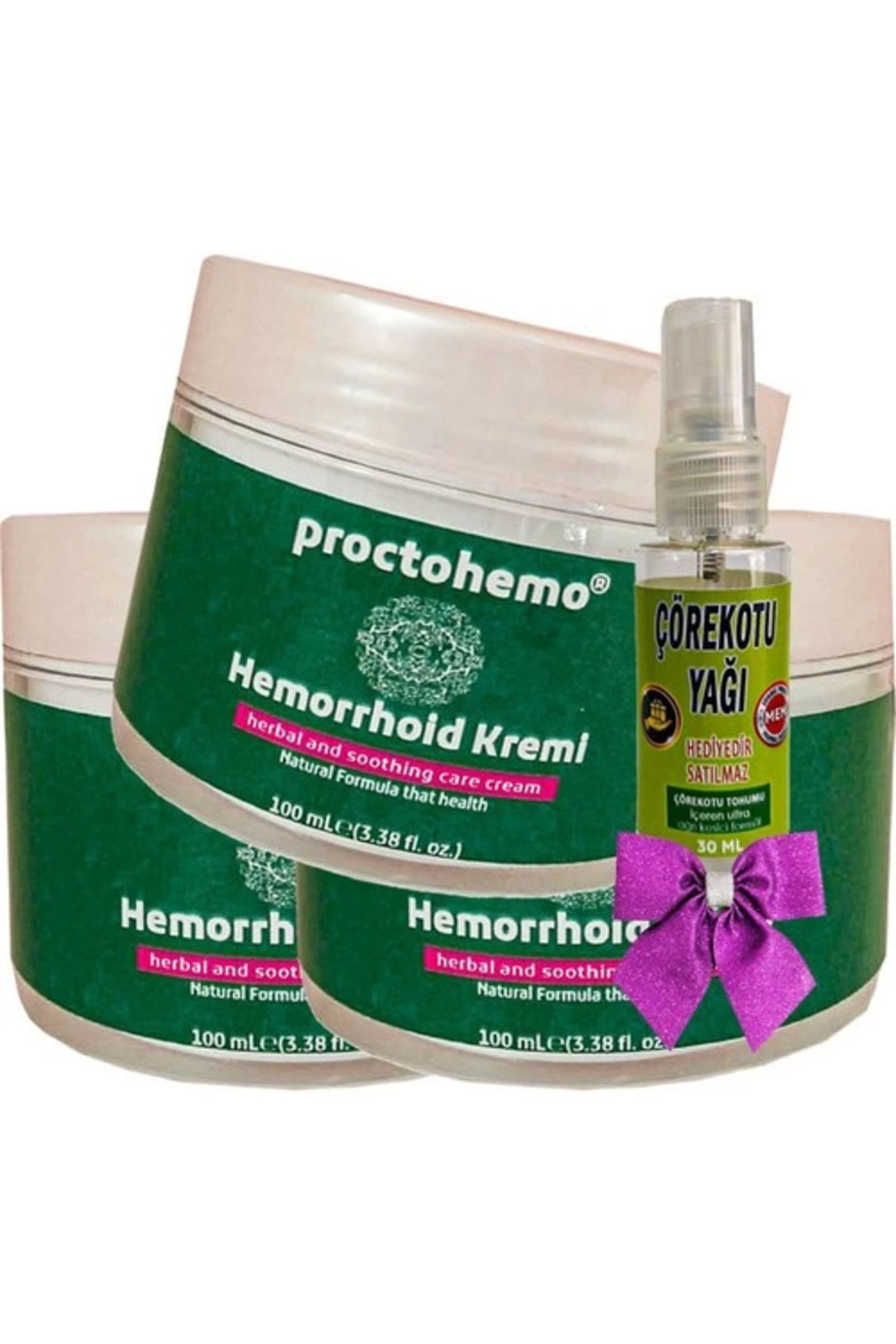 Genel Markalar Proctohemo Cream 100 ml x 3 adet + Çörek Otu Yağı 30 ml